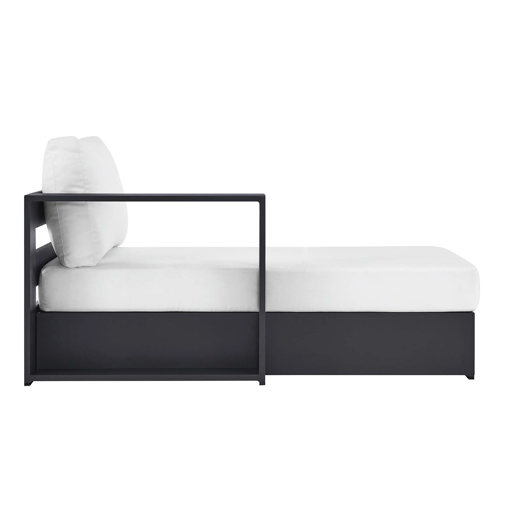 Tahoe Outdoor Patio Powder-Coated Aluminum Modular Left-Facing Chaise Lounge - Image 22