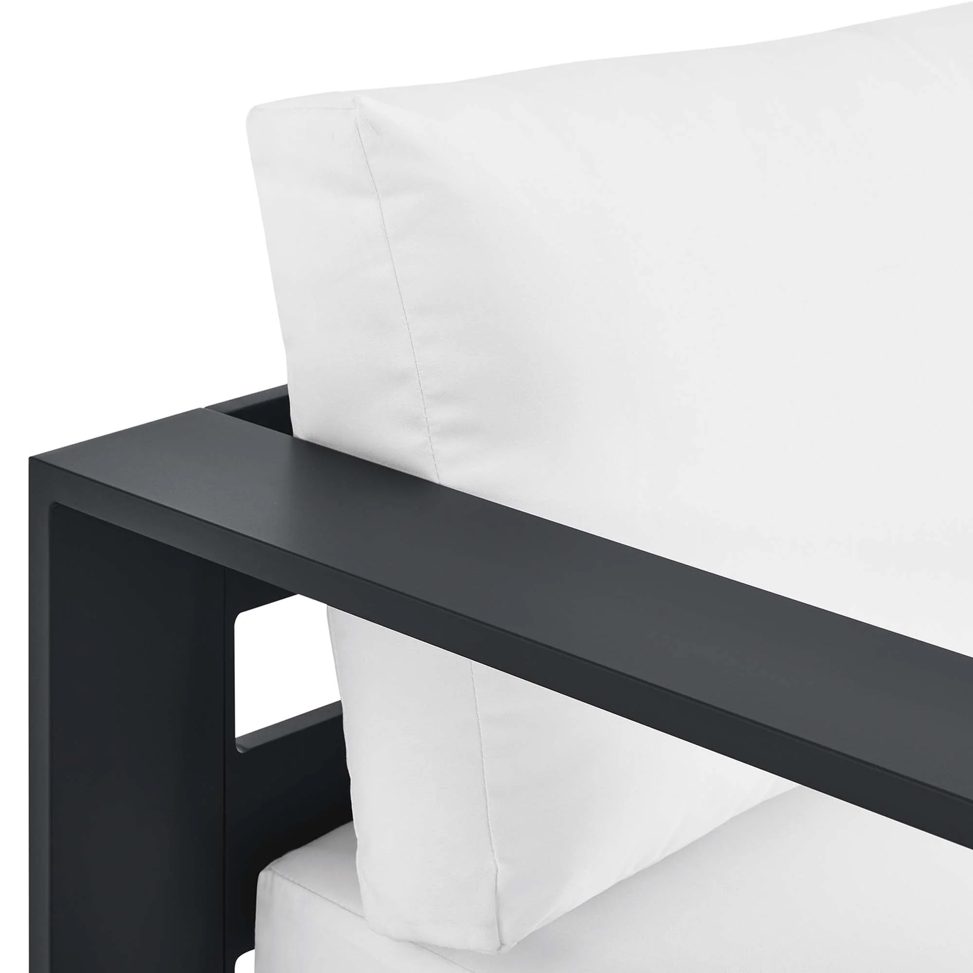 Tahoe Outdoor Patio Powder-Coated Aluminum Modular Left-Facing Chaise Lounge - Image 25