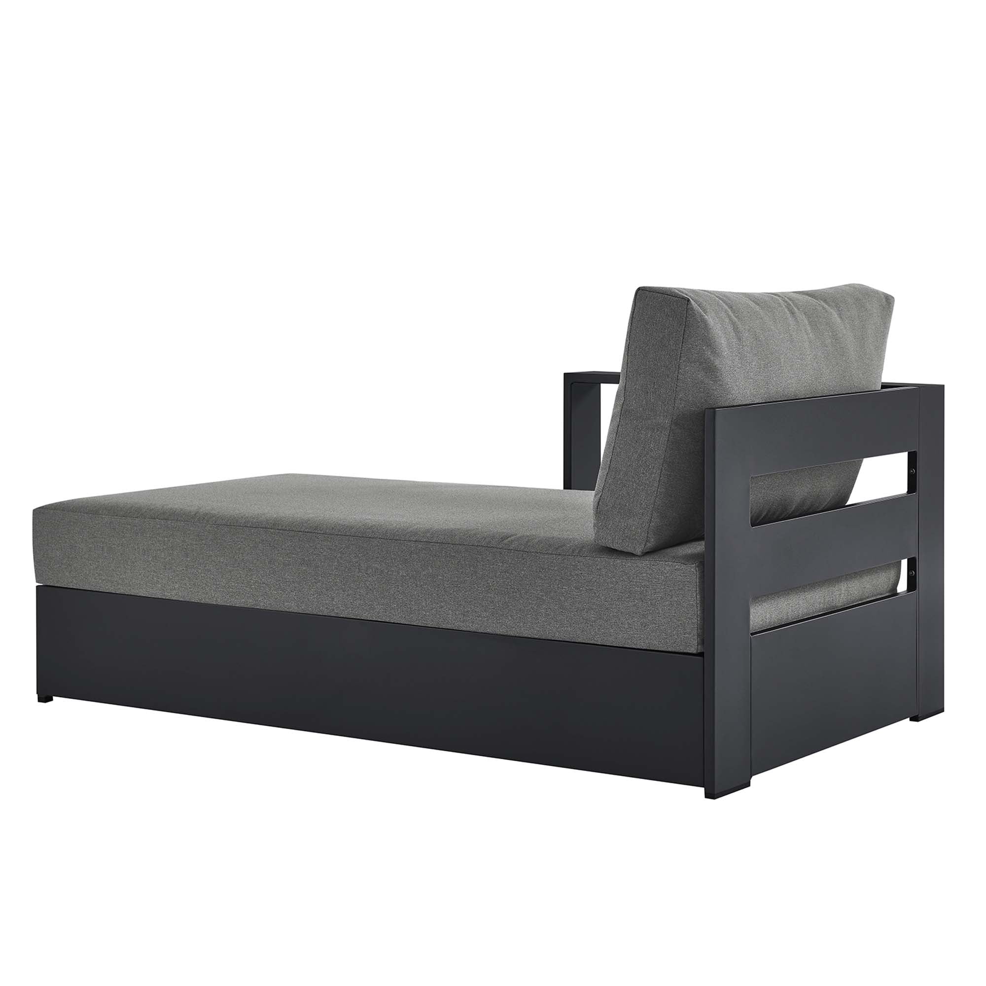 Tahoe Outdoor Patio Powder-Coated Aluminum Modular Left-Facing Chaise Lounge - Image 5