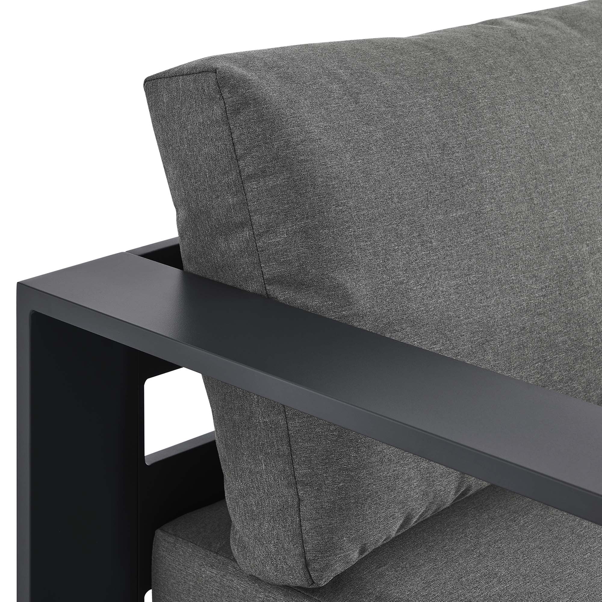 Tahoe Outdoor Patio Powder-Coated Aluminum Modular Left-Facing Chaise Lounge - Image 7