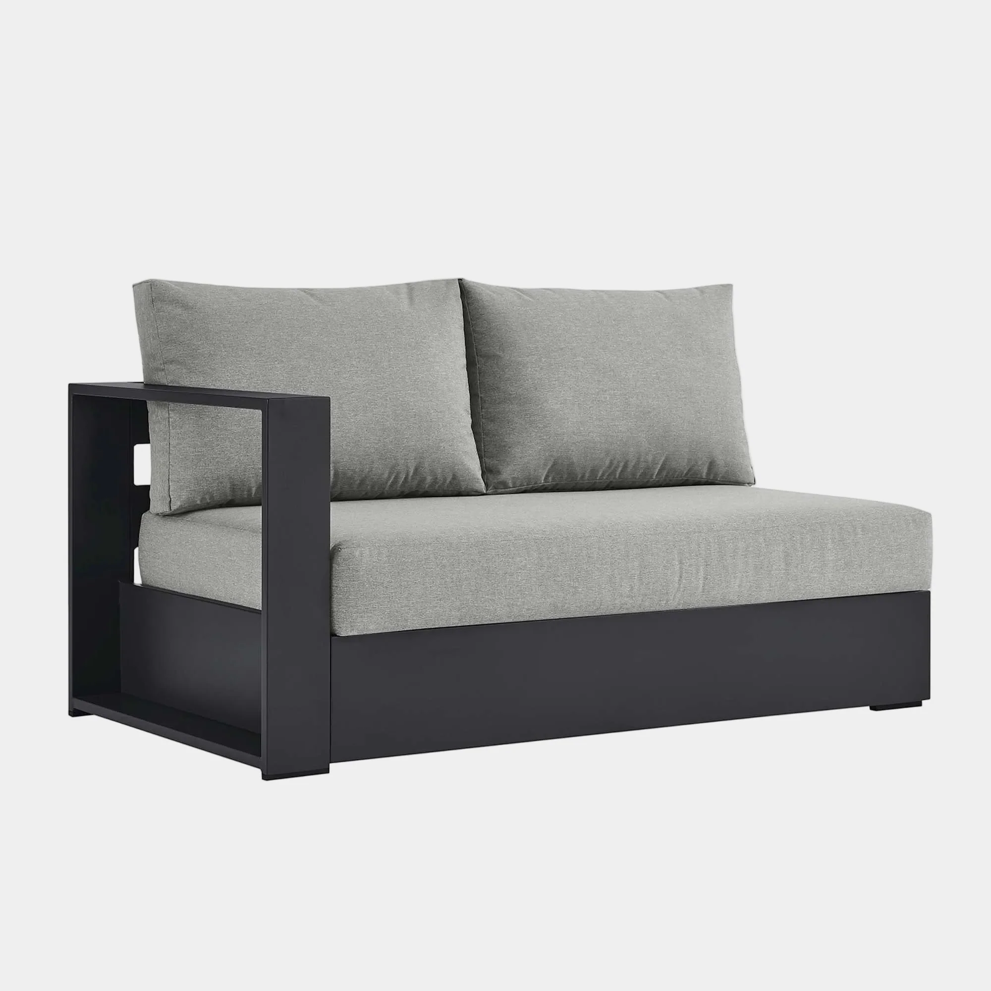 Tahoe Outdoor Patio Powder-Coated Aluminum Modular Left-Facing Loveseat - Image 10