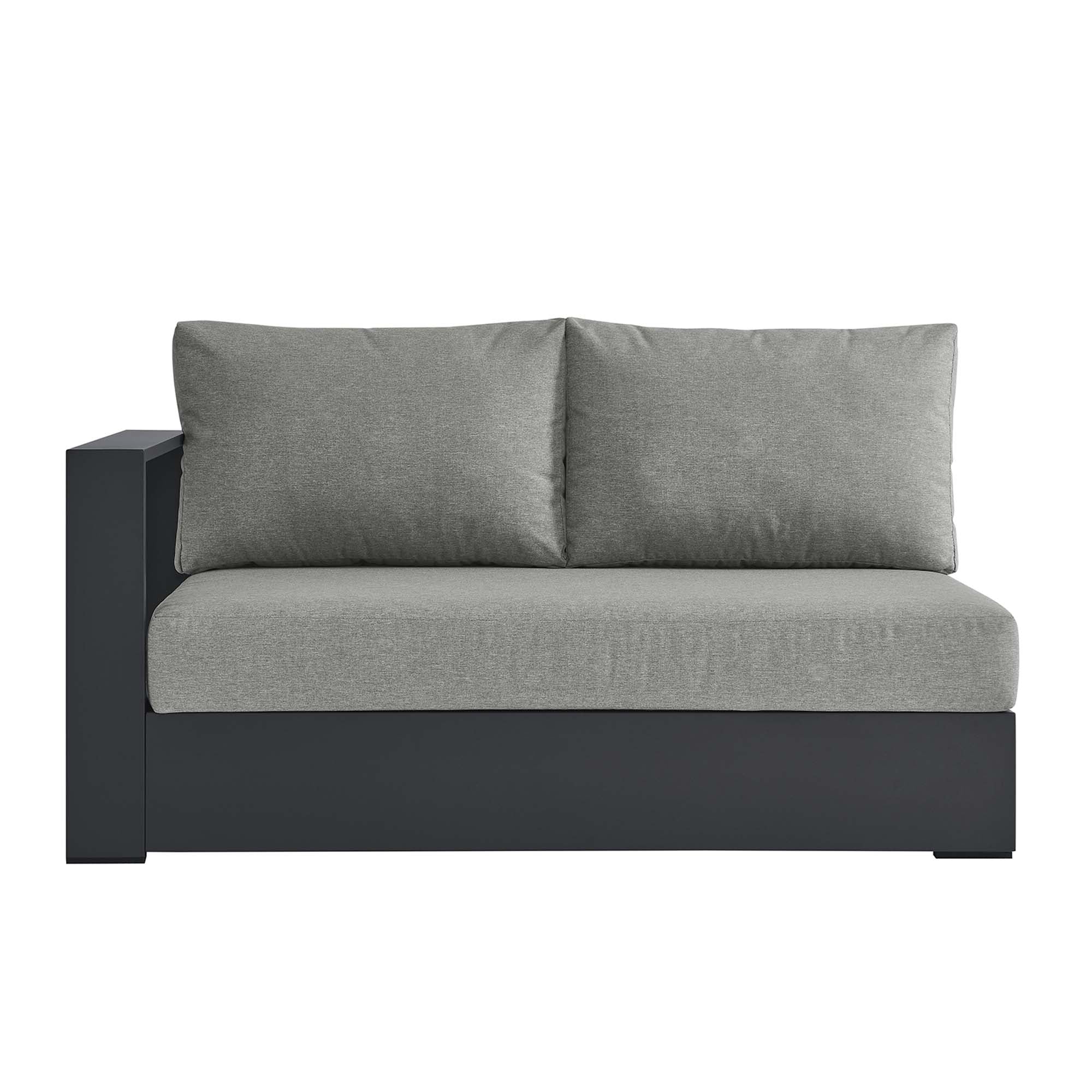 Tahoe Outdoor Patio Powder-Coated Aluminum Modular Left-Facing Loveseat - Image 13