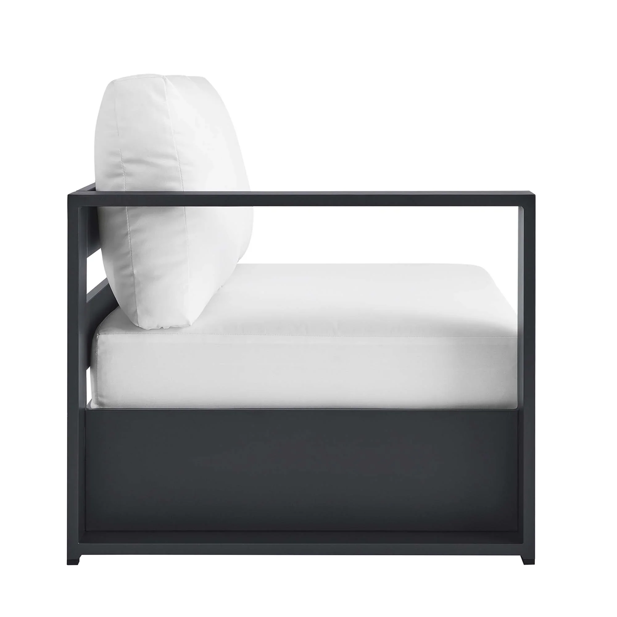 Tahoe Outdoor Patio Powder-Coated Aluminum Modular Left-Facing Loveseat - Image 24