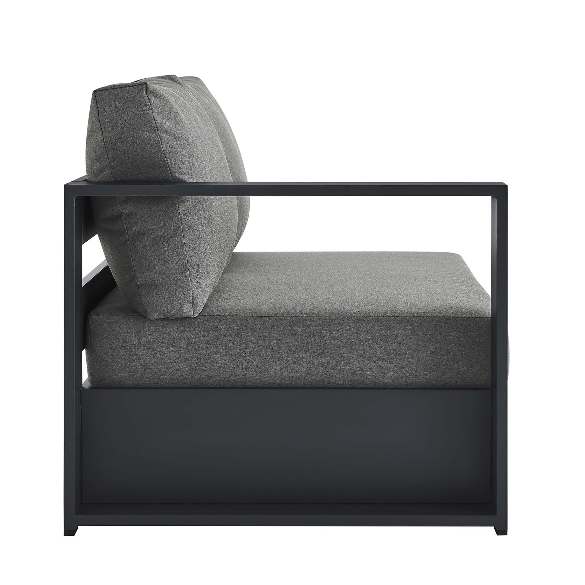 Tahoe Outdoor Patio Powder-Coated Aluminum Modular Left-Facing Loveseat - Image 6