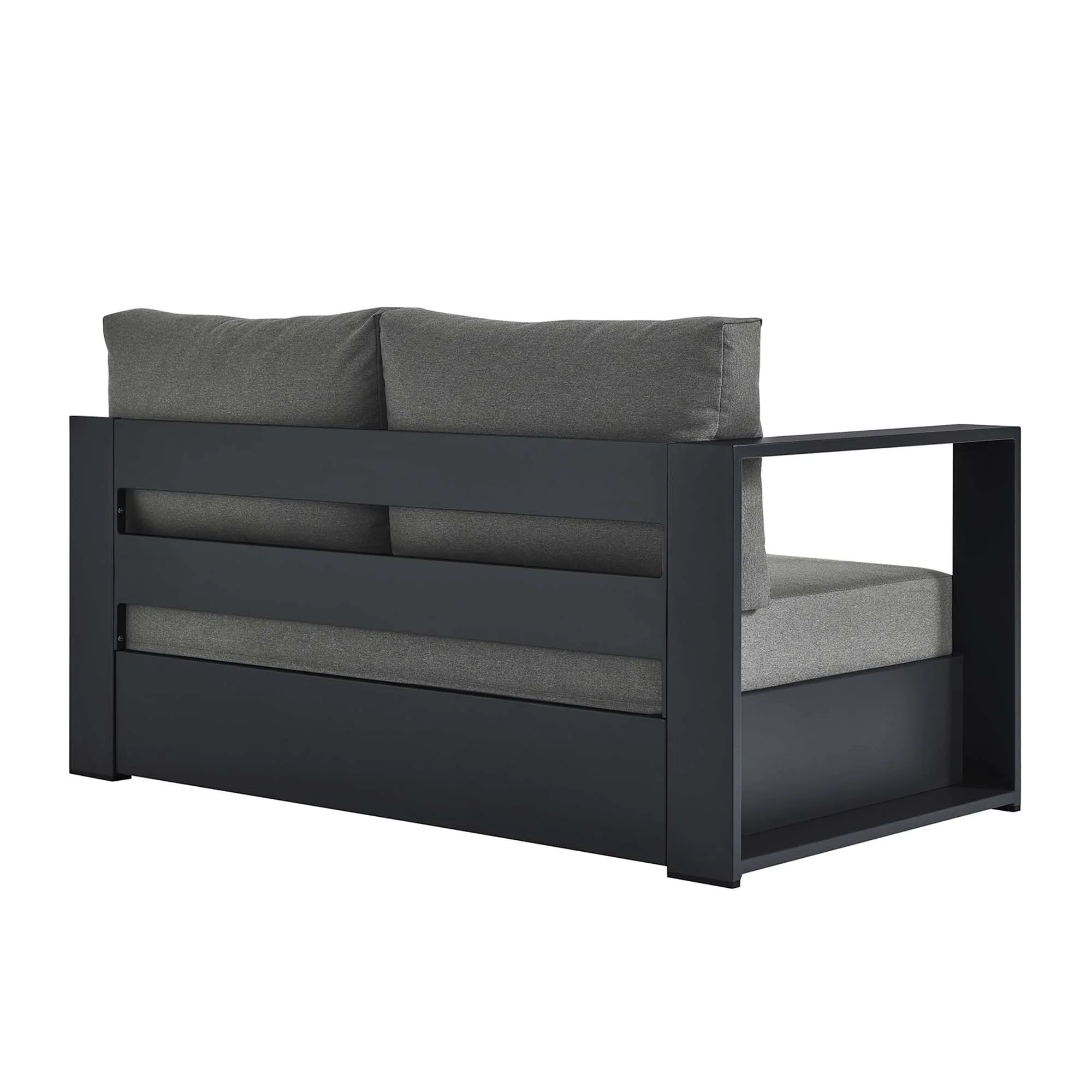 Tahoe Outdoor Patio Powder-Coated Aluminum Modular Left-Facing Loveseat - Image 7