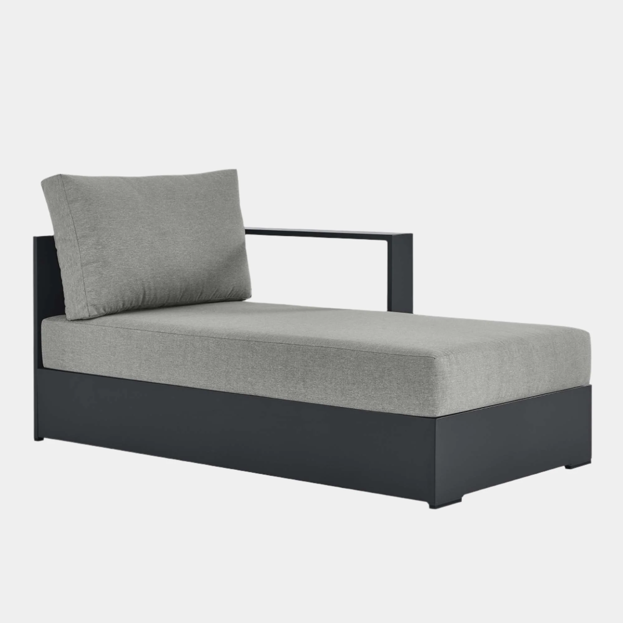 Tahoe Outdoor Patio Powder-Coated Aluminum Modular Right-Facing Chaise Lounge - Image 10