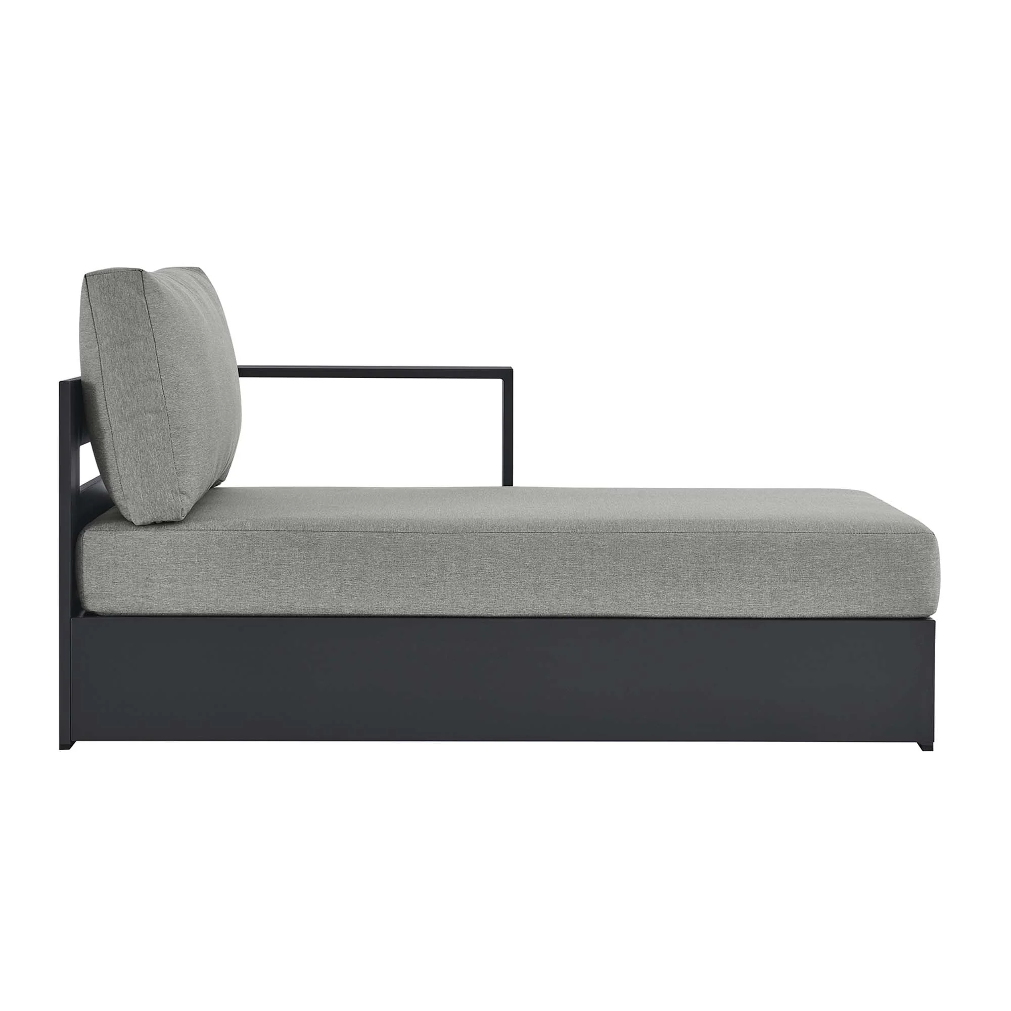 Tahoe Outdoor Patio Powder-Coated Aluminum Modular Right-Facing Chaise Lounge - Image 12