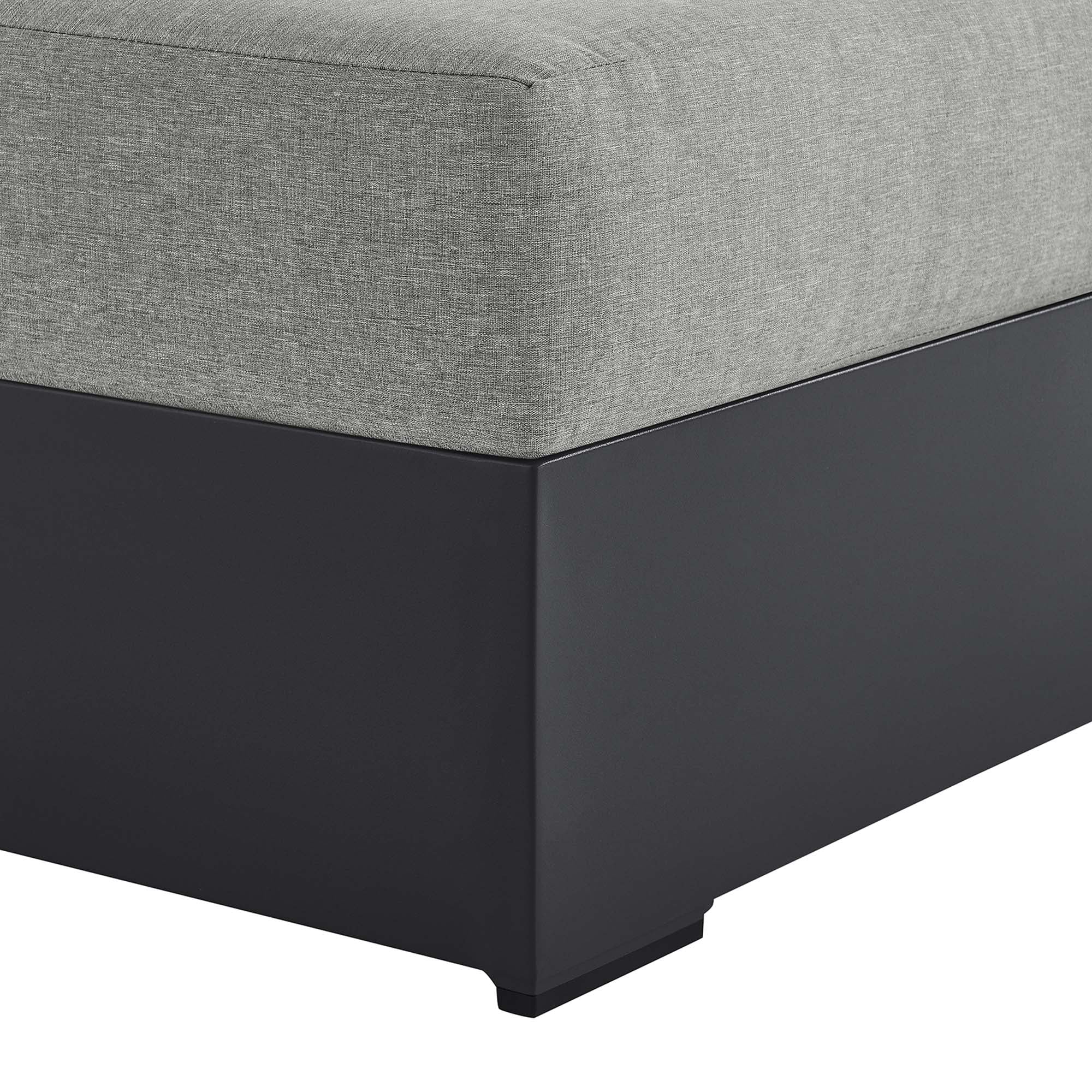 Tahoe Outdoor Patio Powder-Coated Aluminum Modular Right-Facing Chaise Lounge - Image 15