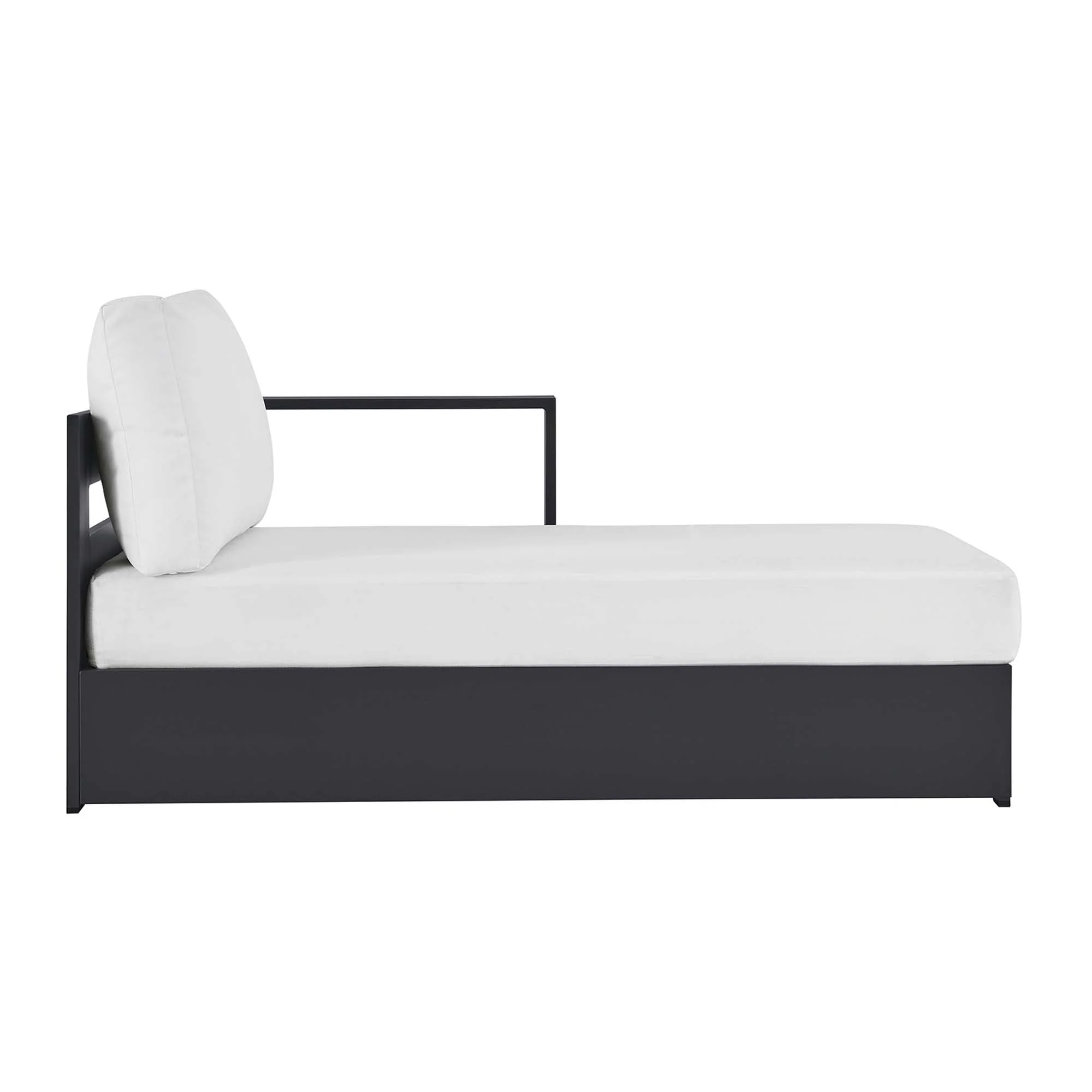 Tahoe Outdoor Patio Powder-Coated Aluminum Modular Right-Facing Chaise Lounge - Image 21