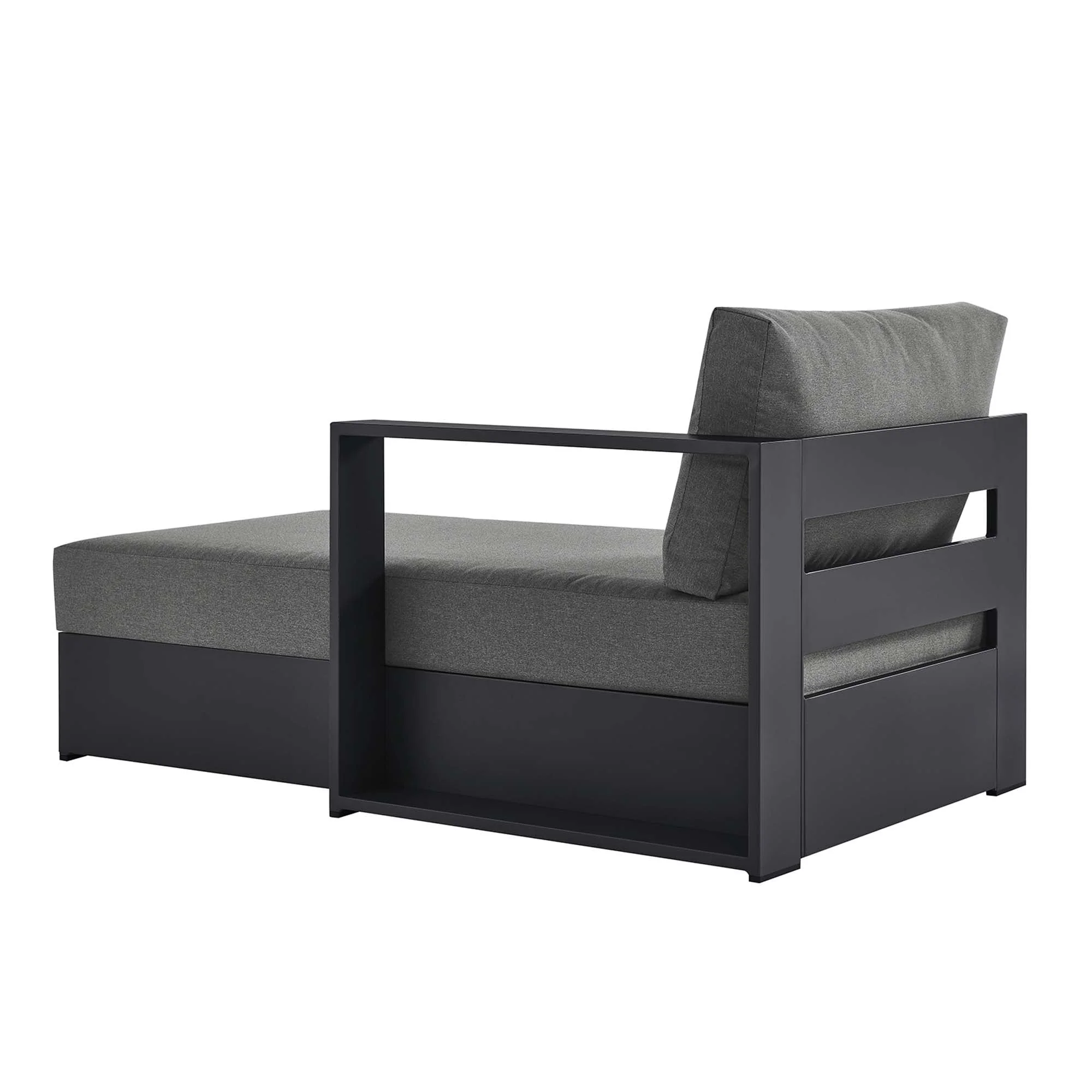 Tahoe Outdoor Patio Powder-Coated Aluminum Modular Right-Facing Chaise Lounge - Image 4