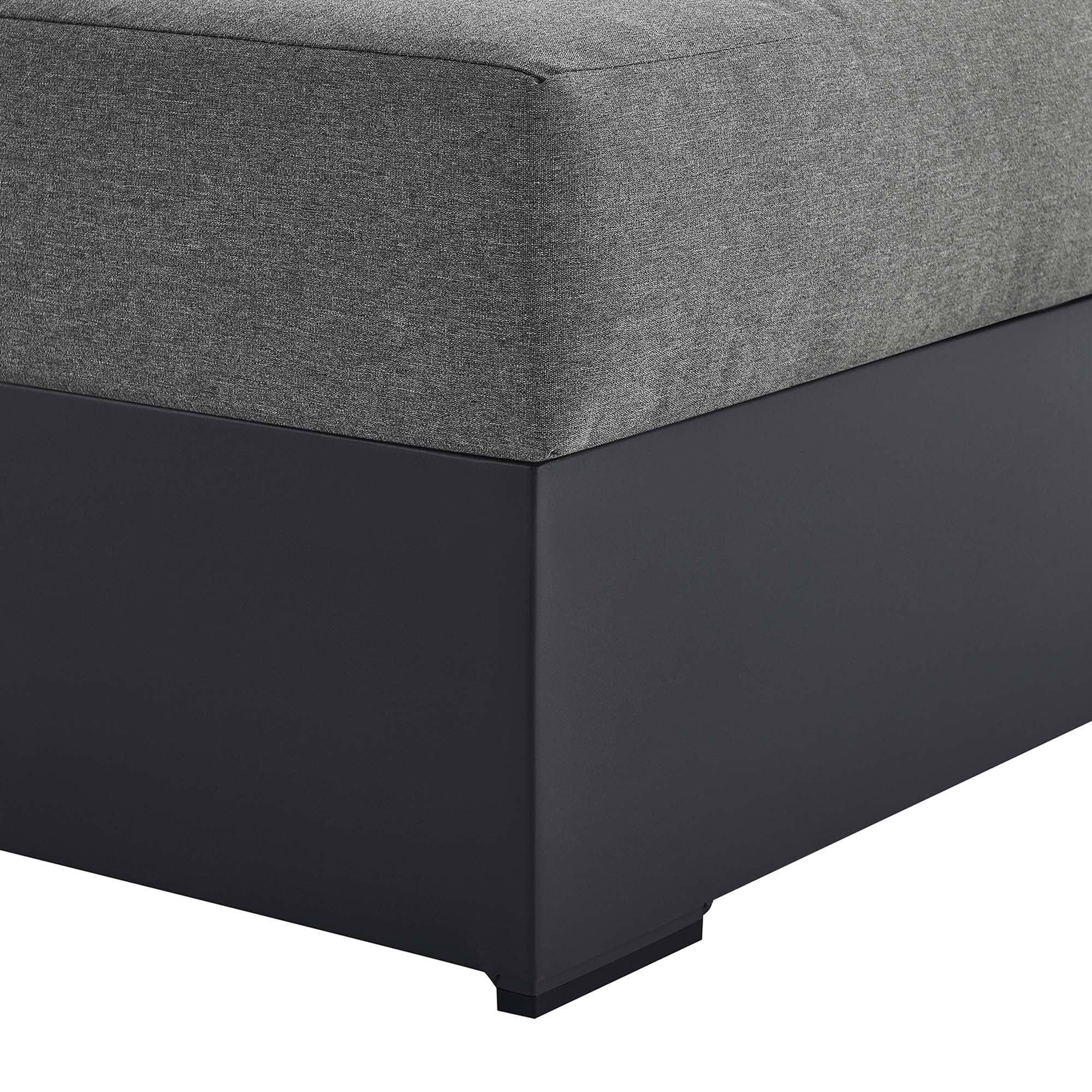 Tahoe Outdoor Patio Powder-Coated Aluminum Modular Right-Facing Chaise Lounge - Image 6