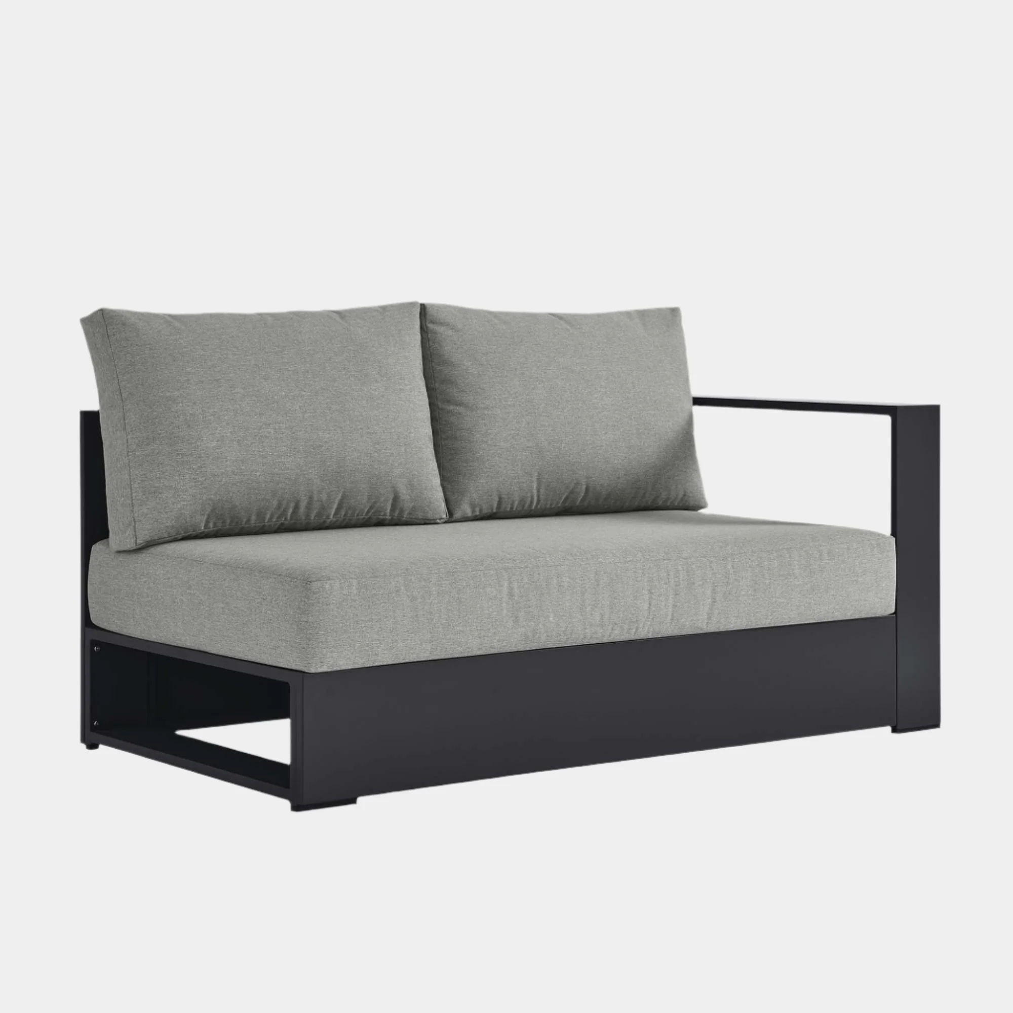 Tahoe Outdoor Patio Powder-Coated Aluminum Modular Right-Facing Loveseat - Image 10