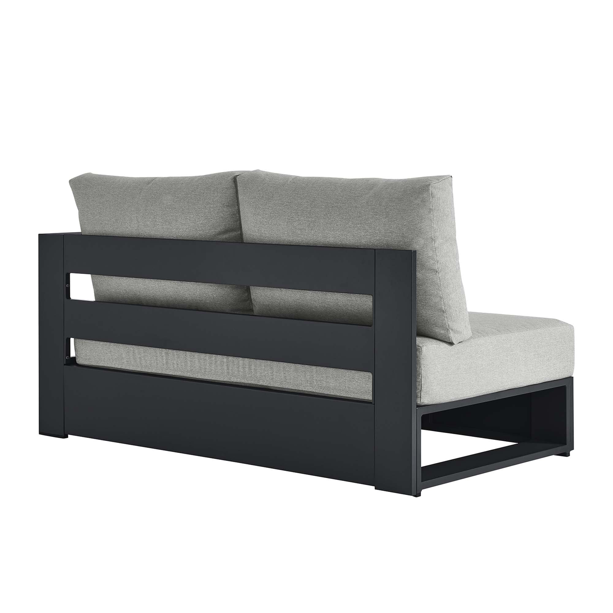 Tahoe Outdoor Patio Powder-Coated Aluminum Modular Right-Facing Loveseat - Image 13