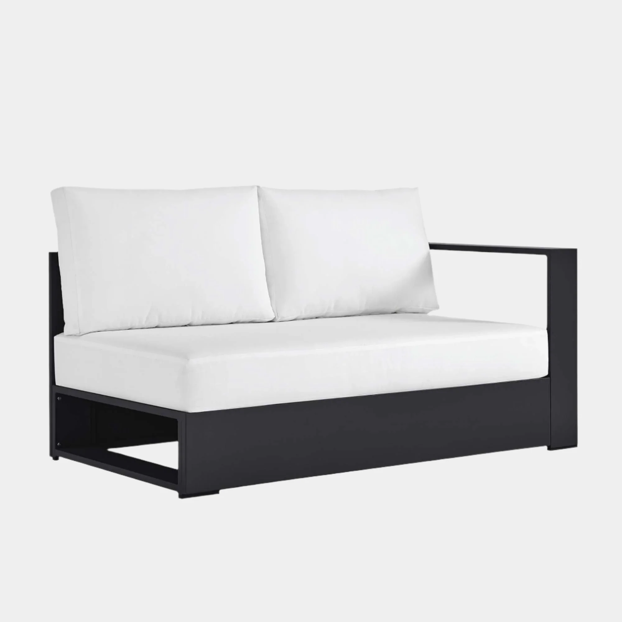 Tahoe Outdoor Patio Powder-Coated Aluminum Modular Right-Facing Loveseat - Image 16