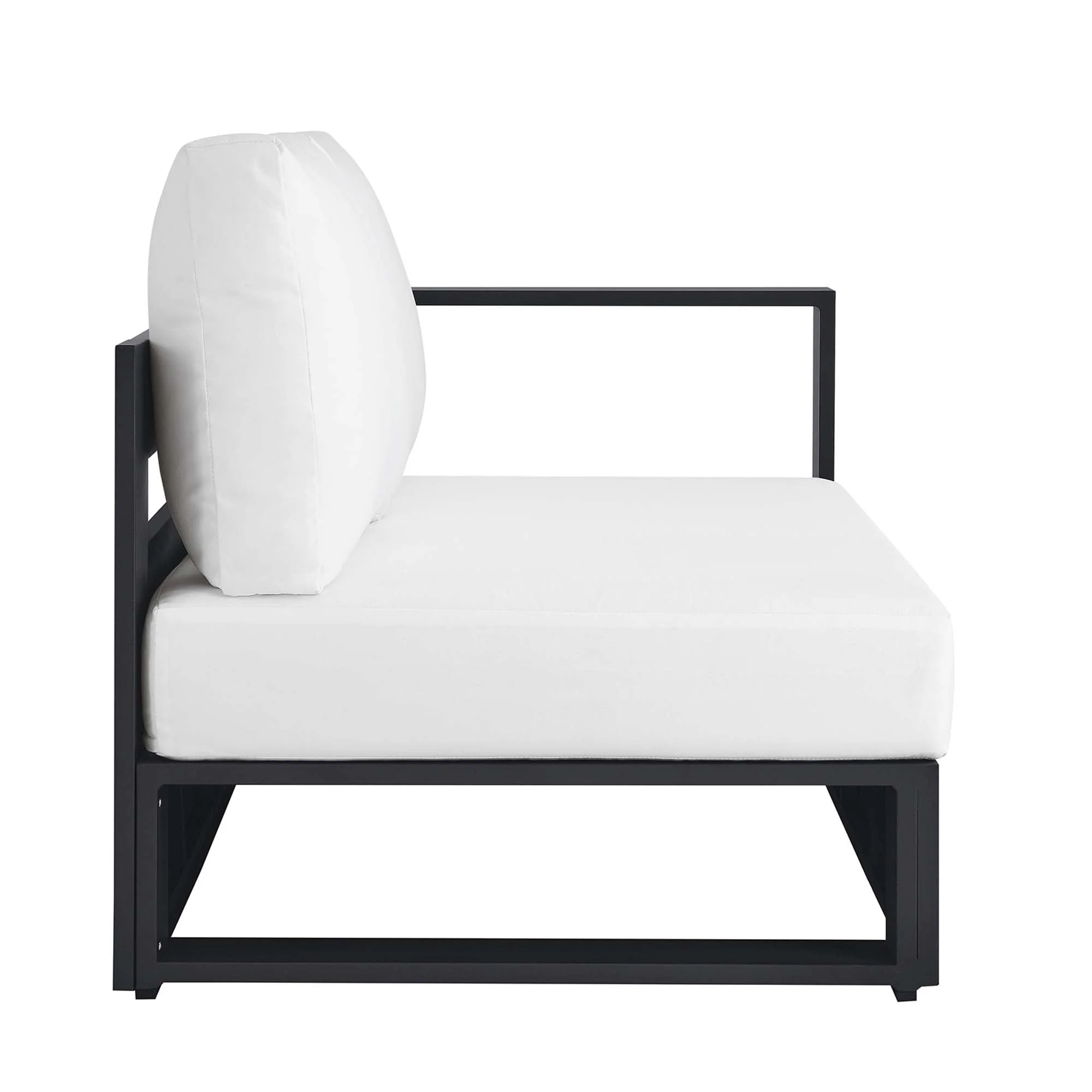 Tahoe Outdoor Patio Powder-Coated Aluminum Modular Right-Facing Loveseat - Image 19