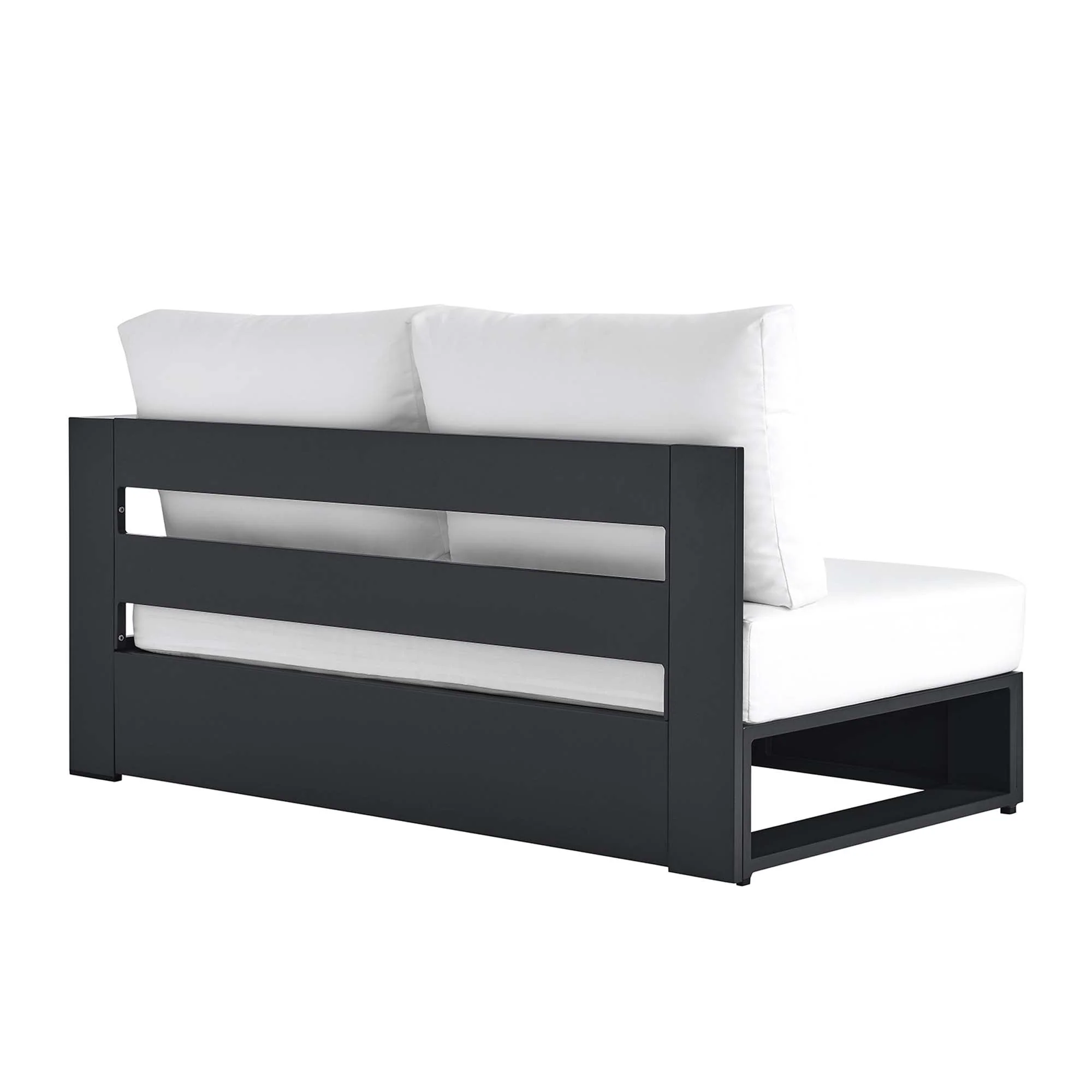 Tahoe Outdoor Patio Powder-Coated Aluminum Modular Right-Facing Loveseat - Image 20