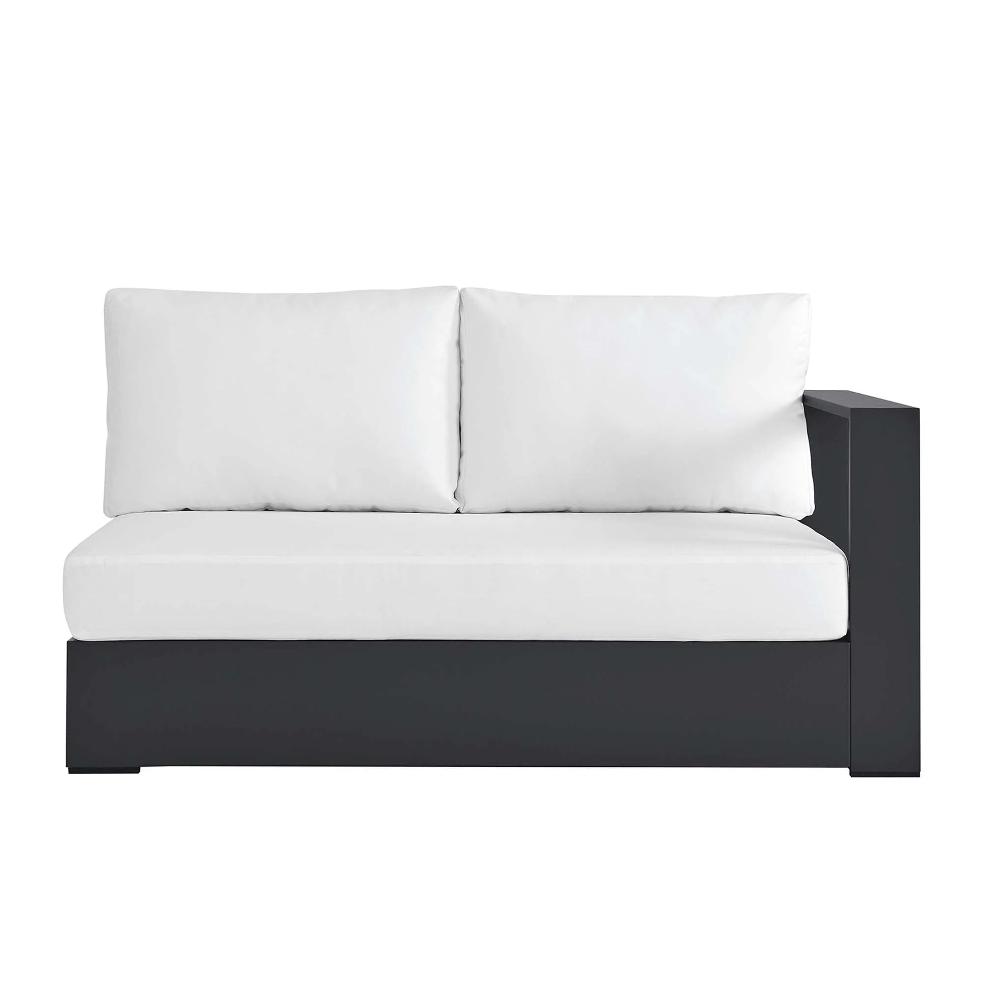 Tahoe Outdoor Patio Powder-Coated Aluminum Modular Right-Facing Loveseat - Image 21