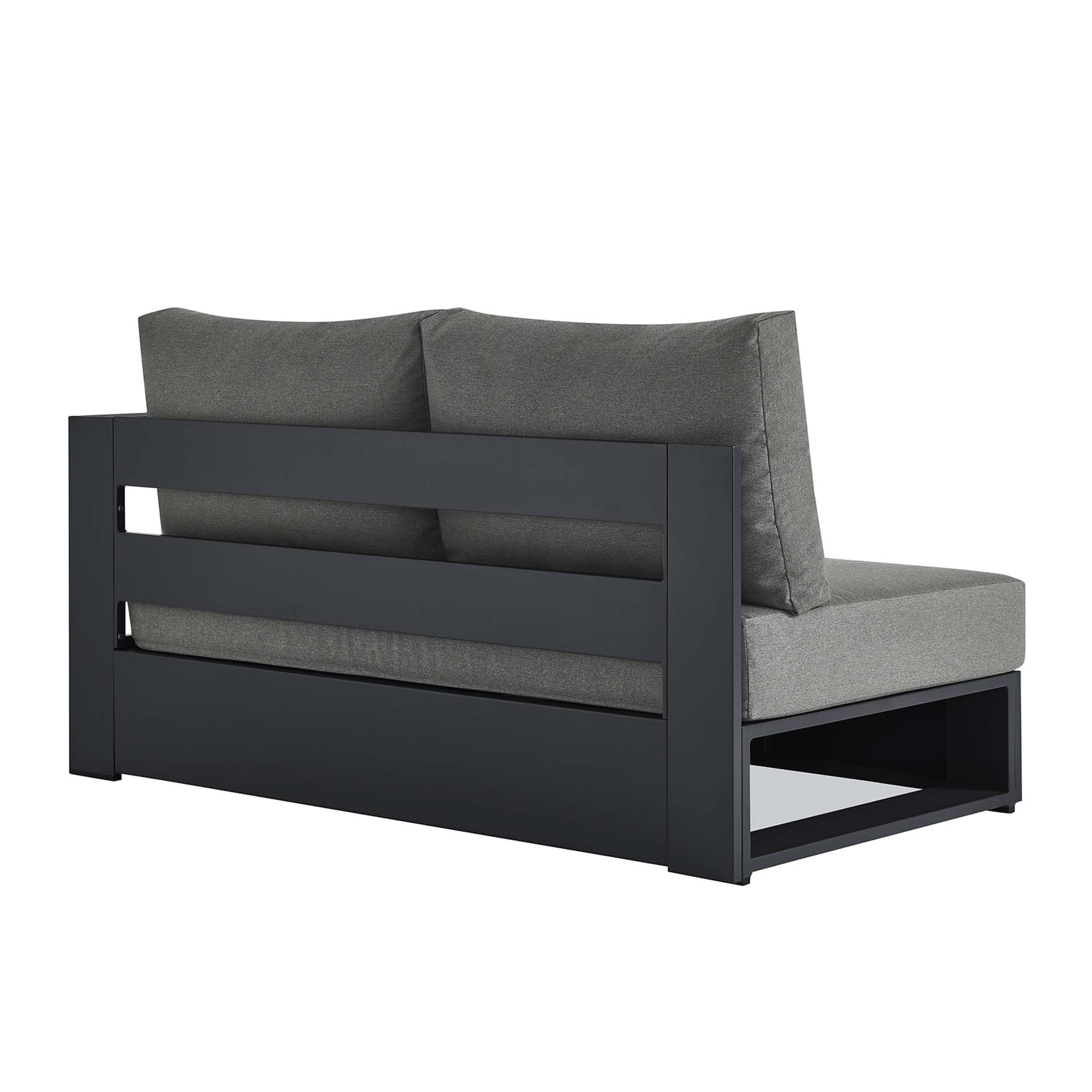 Tahoe Outdoor Patio Powder-Coated Aluminum Modular Right-Facing Loveseat - Image 5