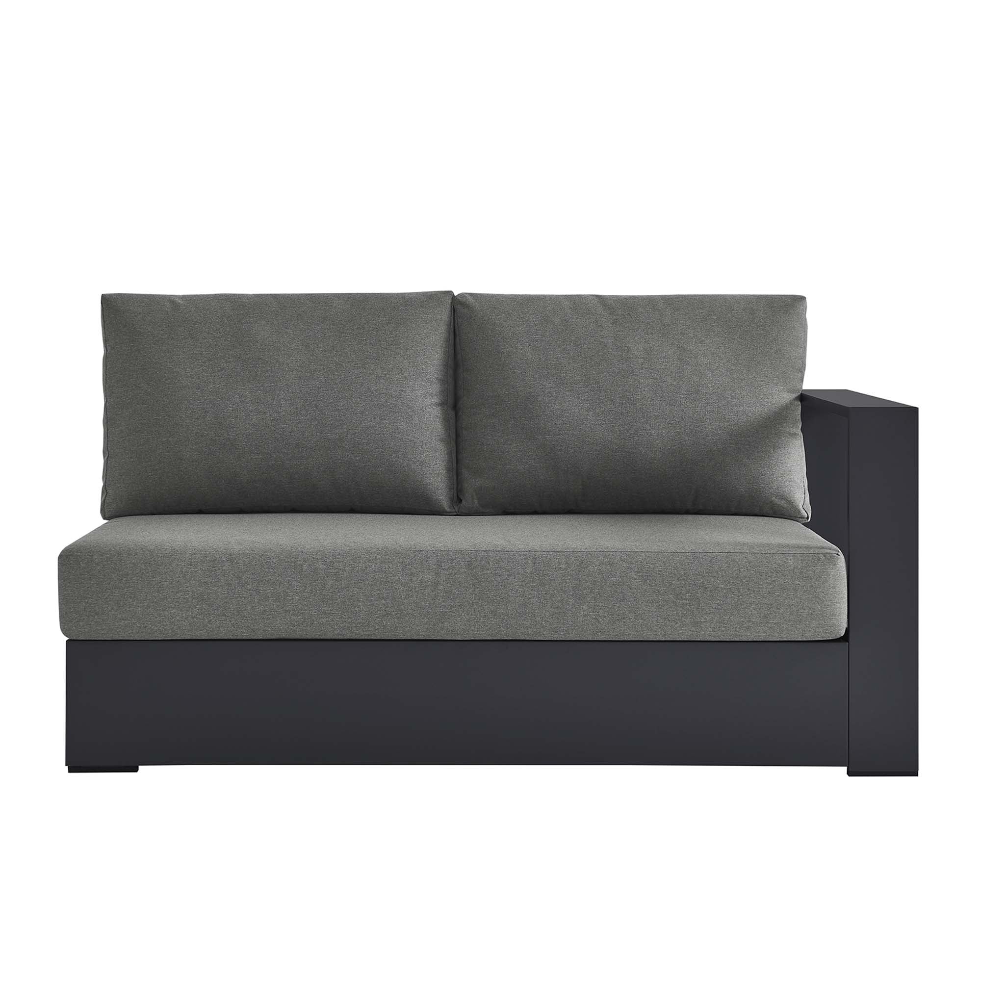 Tahoe Outdoor Patio Powder-Coated Aluminum Modular Right-Facing Loveseat - Image 6