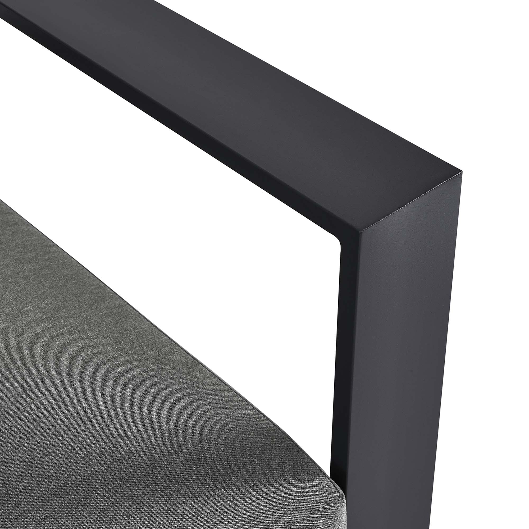 Tahoe Outdoor Patio Powder-Coated Aluminum Modular Right-Facing Loveseat - Image 7