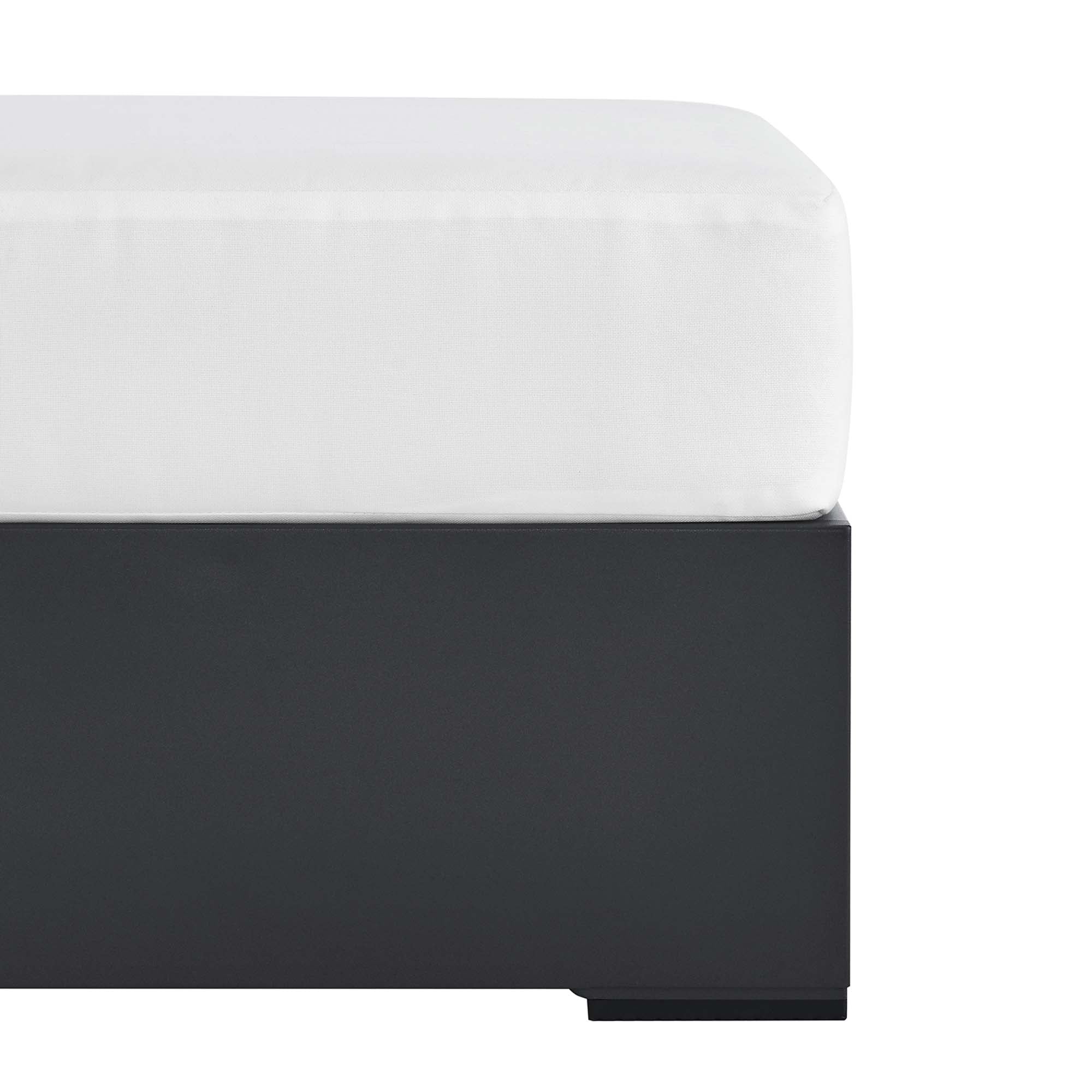 Tahoe Outdoor Patio Powder-Coated Aluminum Ottoman - Image 20