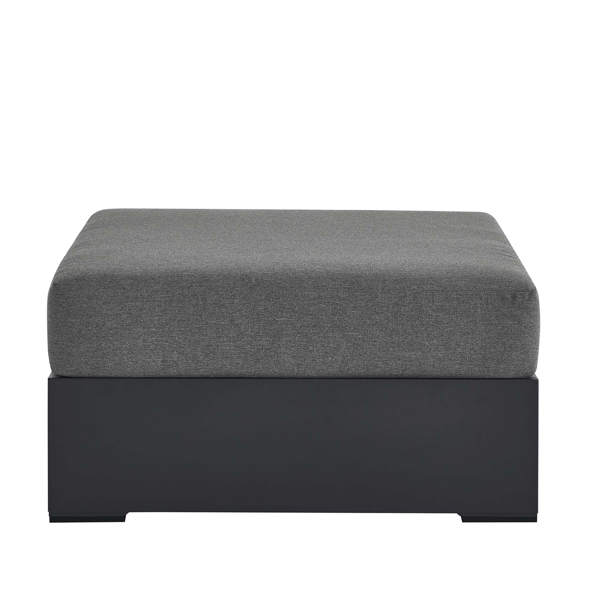 Tahoe Outdoor Patio Powder-Coated Aluminum Ottoman - Image 3