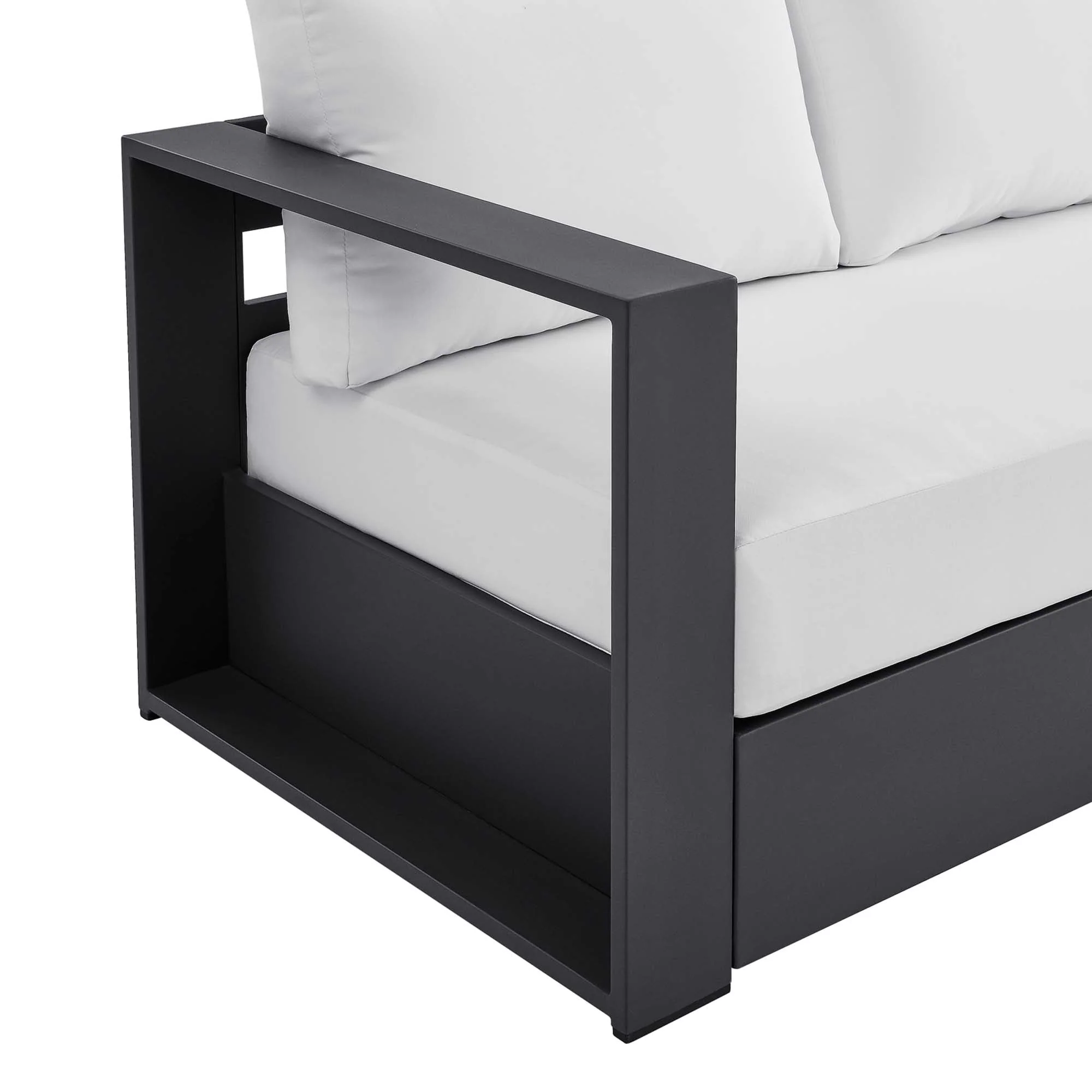 Tahoe Outdoor Patio Powder-Coated Aluminum Sofa - Image 23