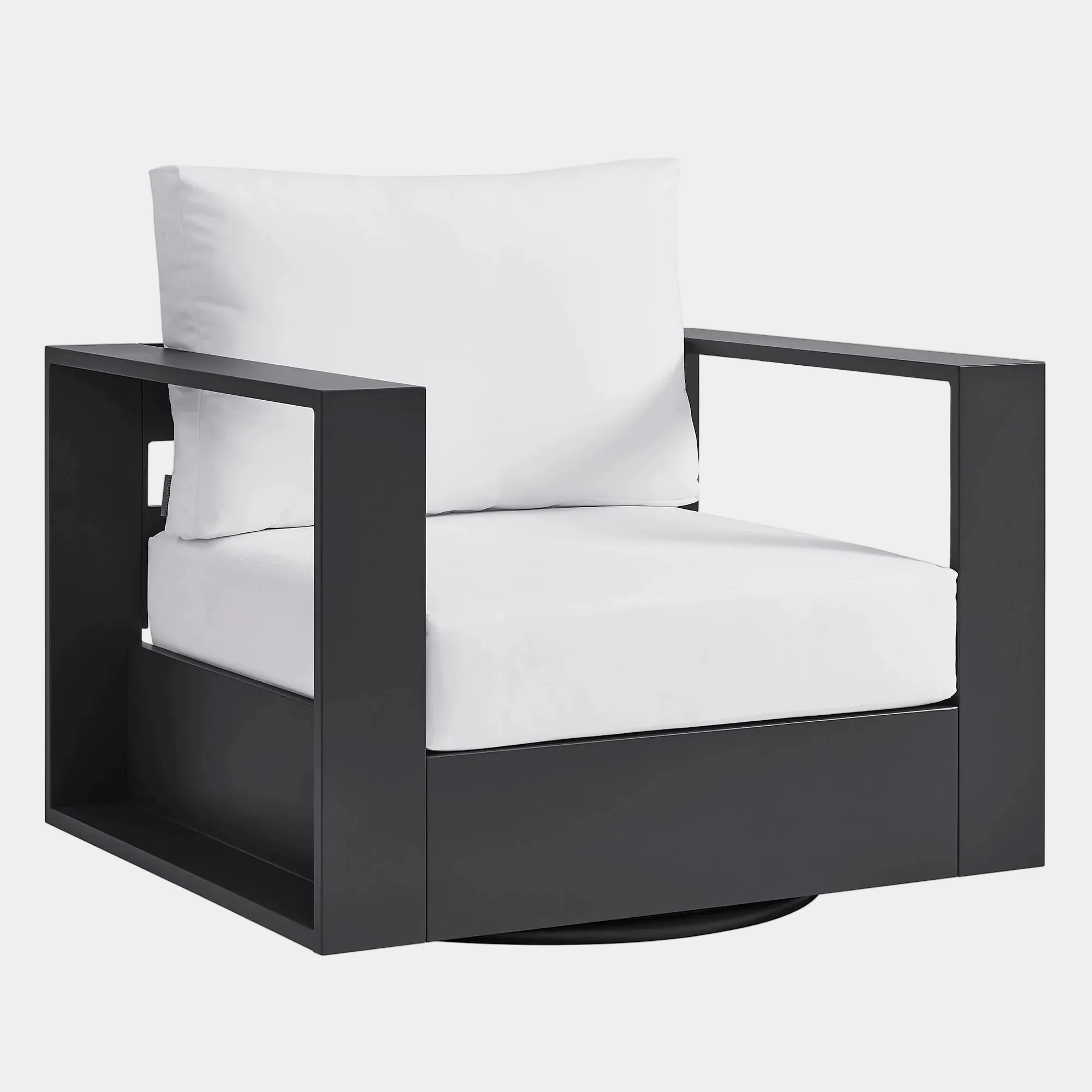 Tahoe Outdoor Powder-Coated Aluminum Swivel Armchair - Image 19