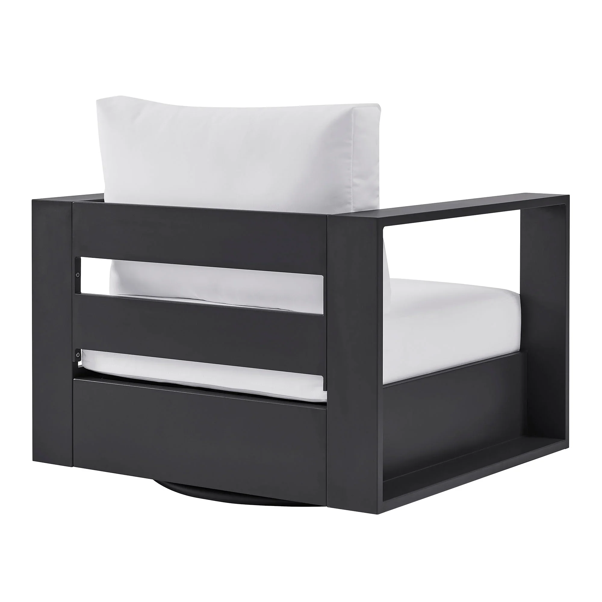 Tahoe Outdoor Powder-Coated Aluminum Swivel Armchair - Image 22