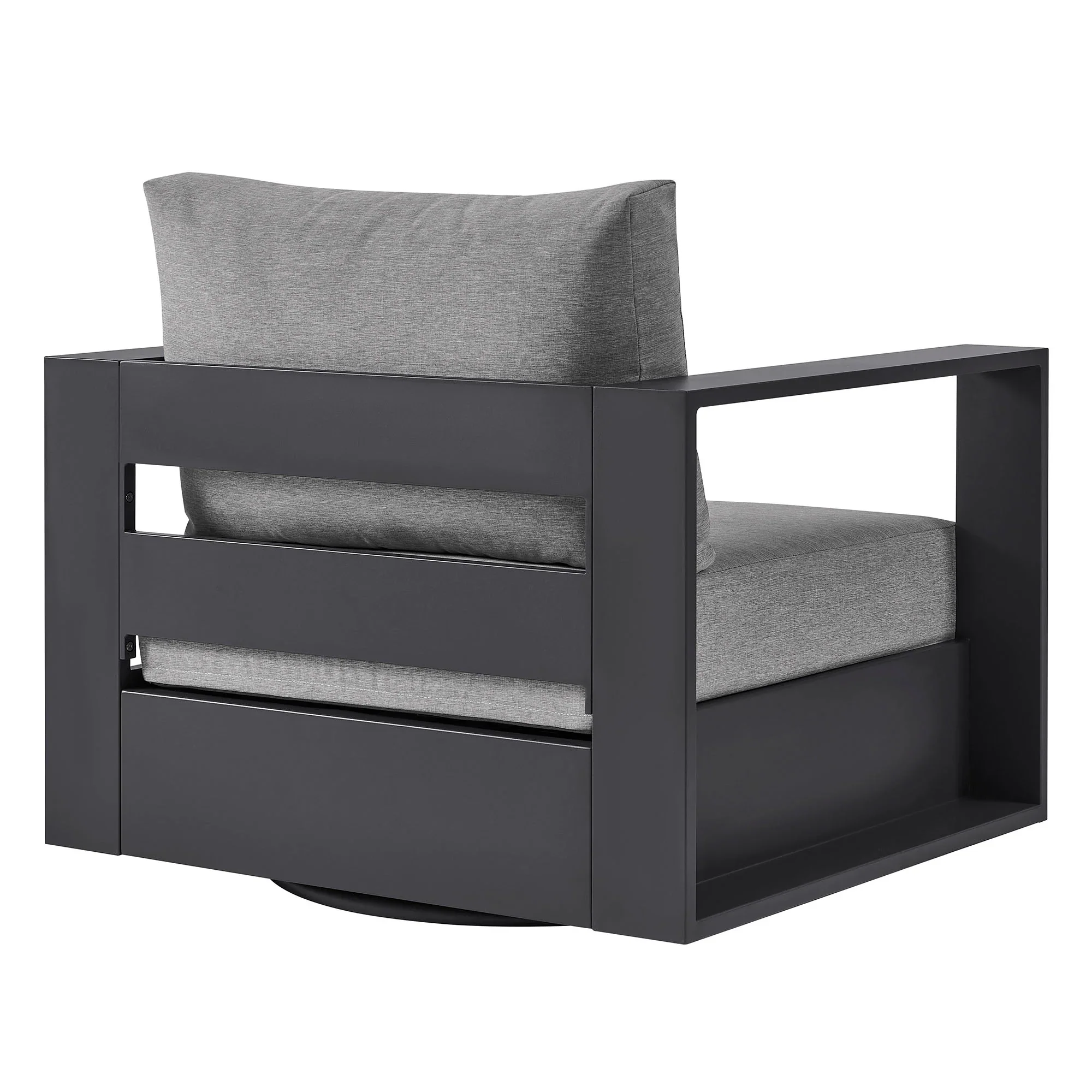 Tahoe Outdoor Powder-Coated Aluminum Swivel Armchair - Image 5