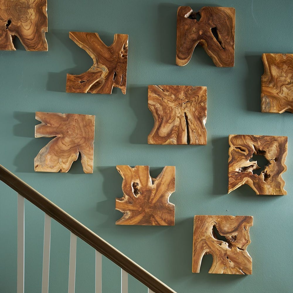 Talia Outdoor Wood Wall Decor, S/9 - Image 2