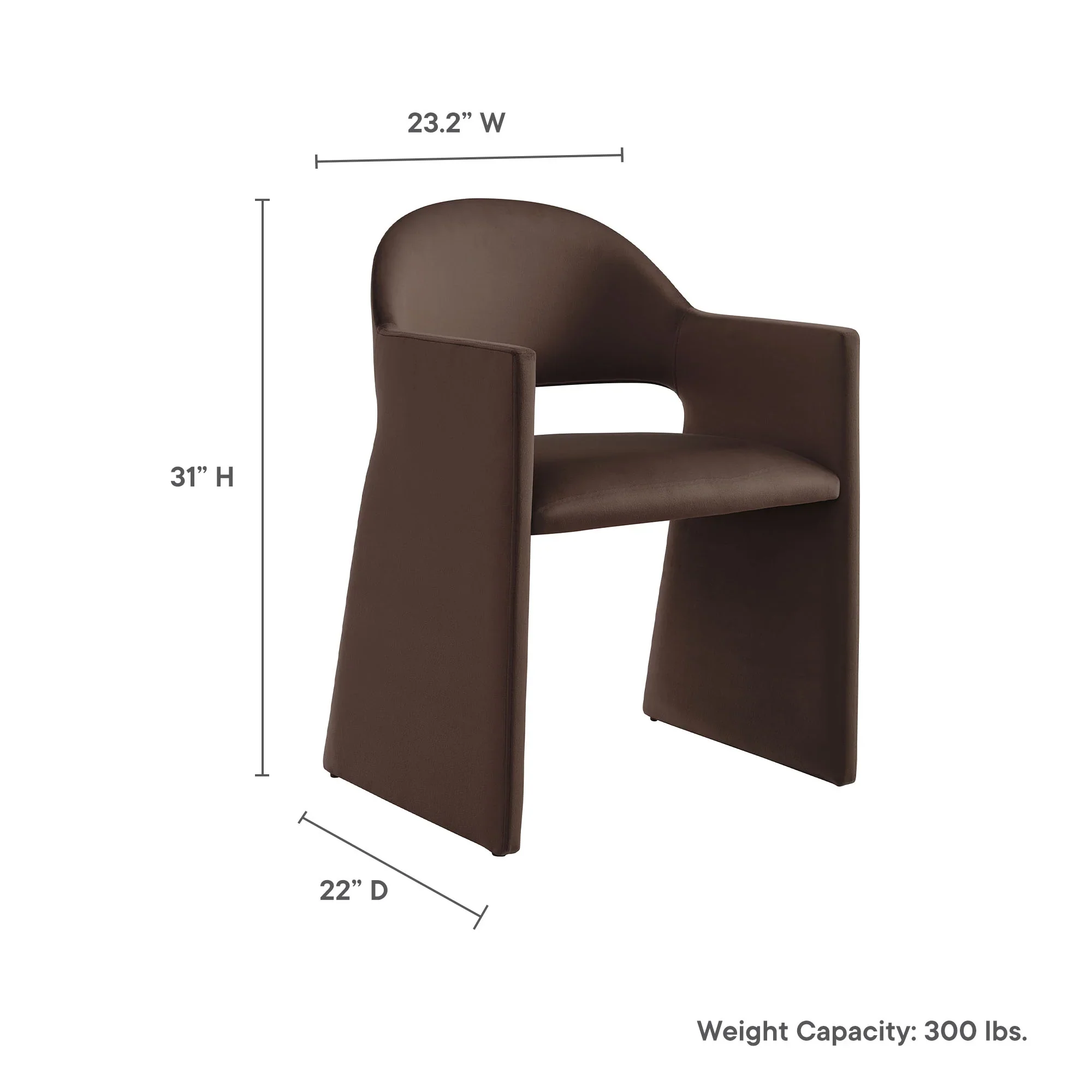 Talia Performance Velvet Dining Armchair - Image 18