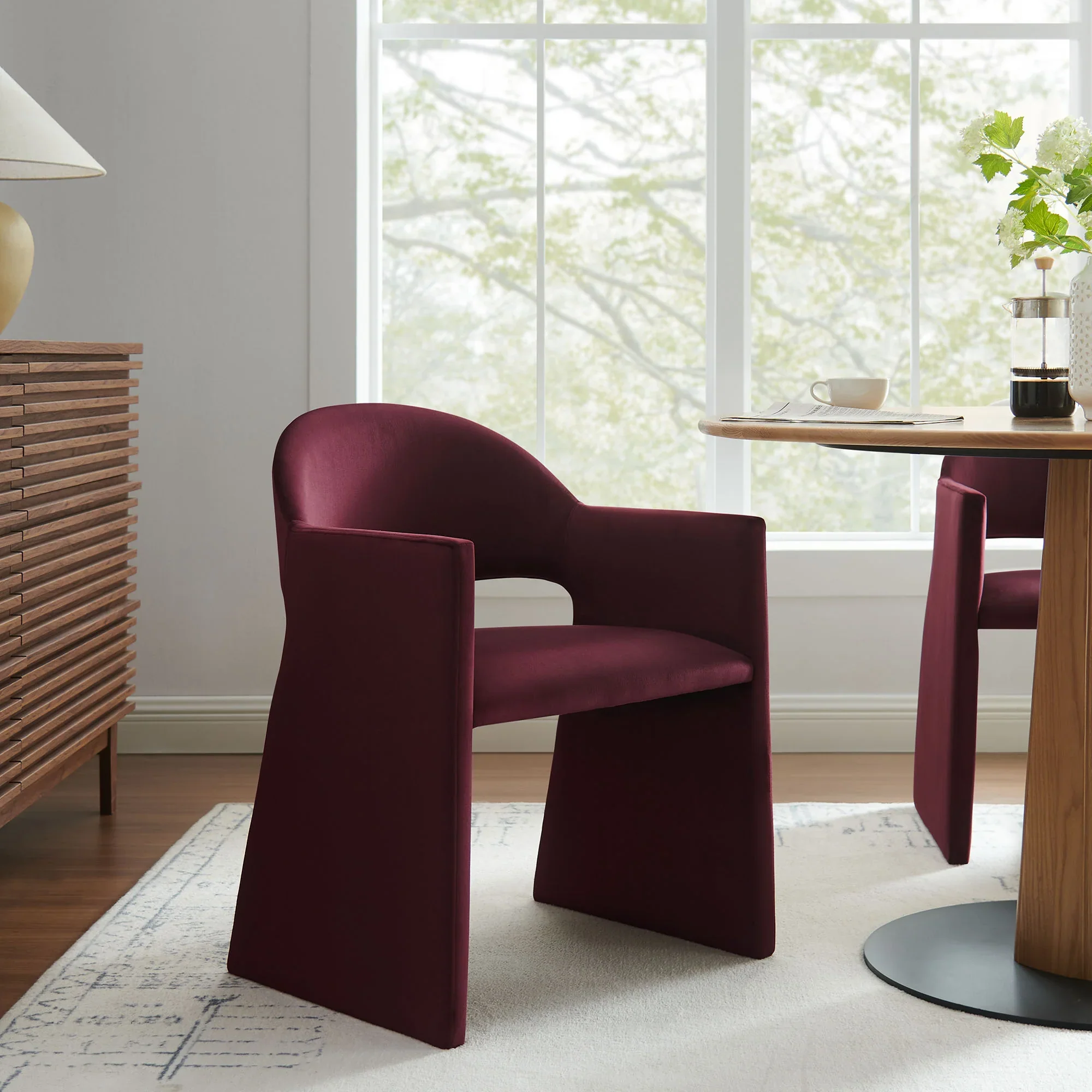 Talia Performance Velvet Dining Armchair - Image 20