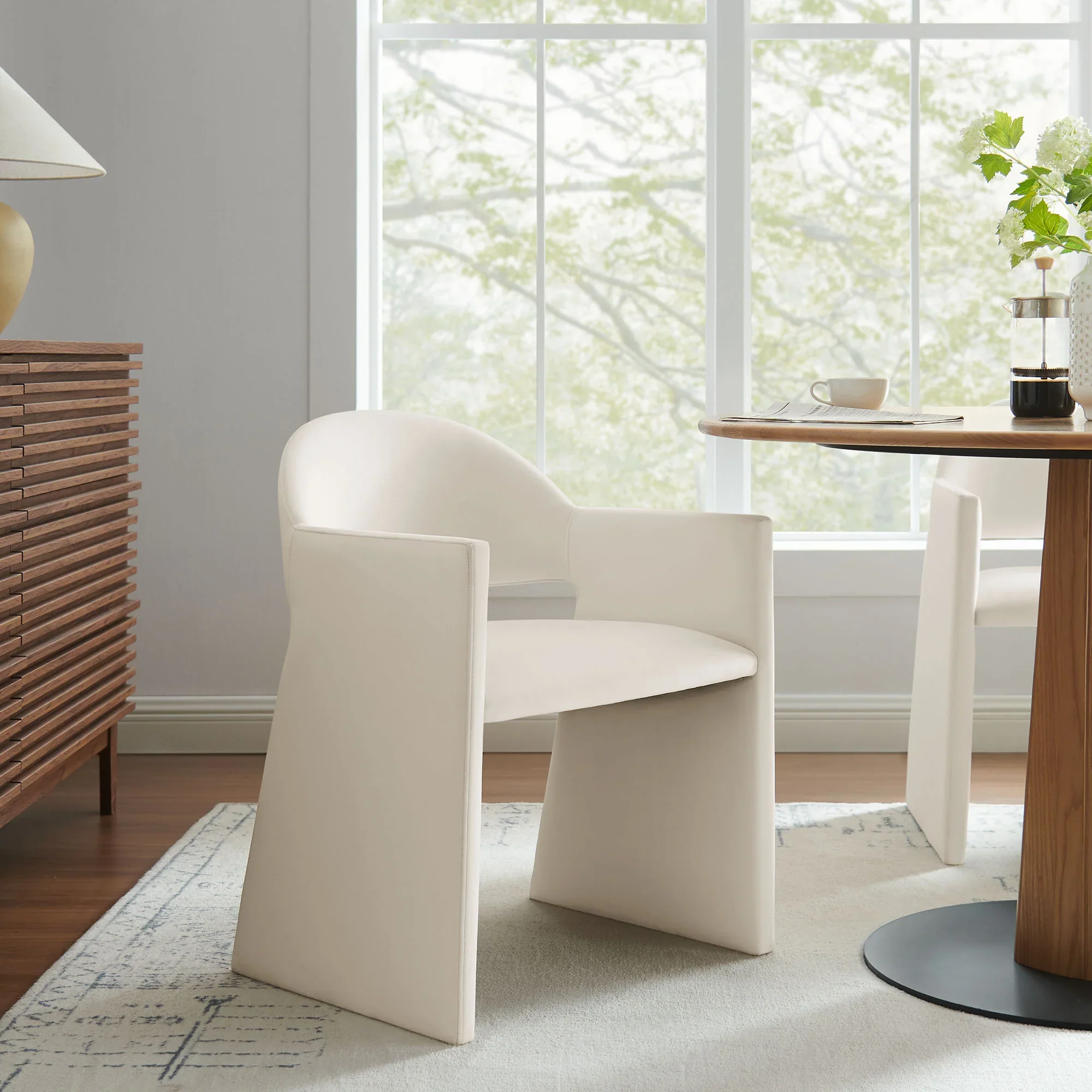 Talia Performance Velvet Dining Armchair - Image 29