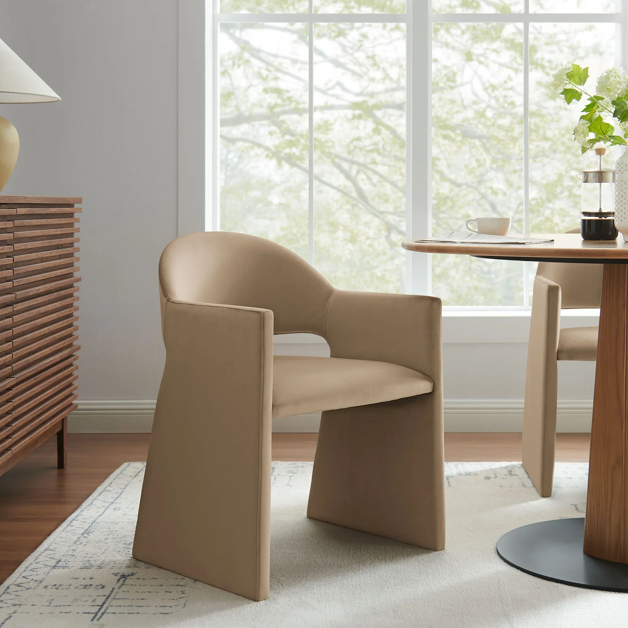 Talia Performance Velvet Dining Armchair - Image 38