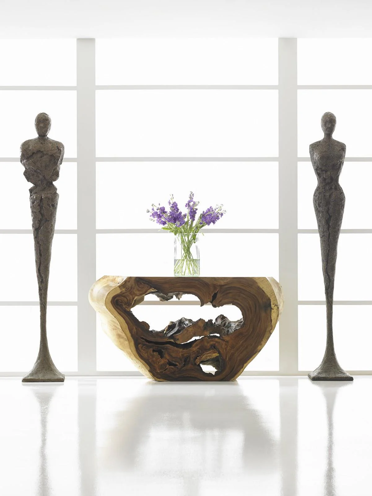 Tall Chiseled Male Sculpture, Resin, Bronze Finish - Image 5