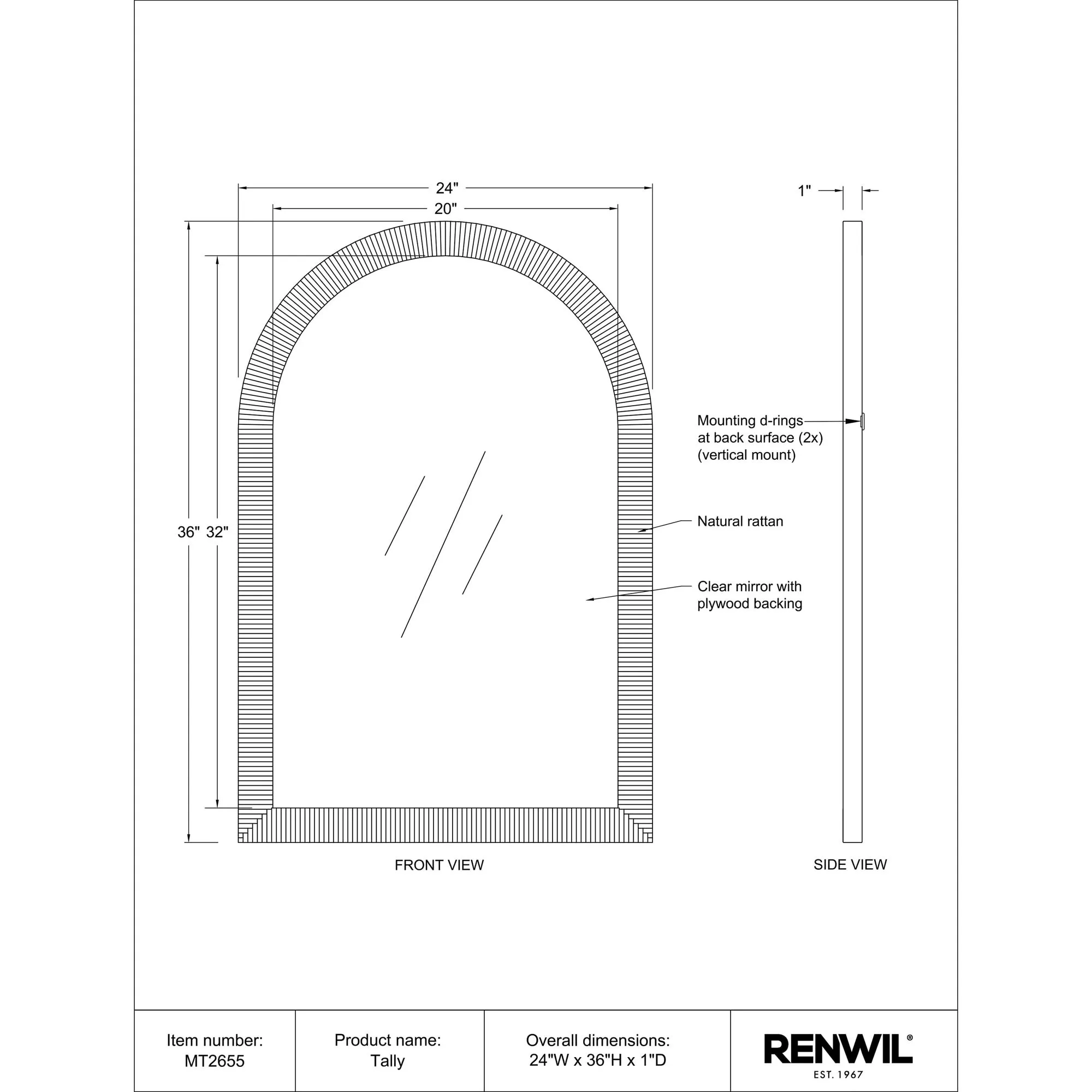 Tally Wall Mirror - Image 6