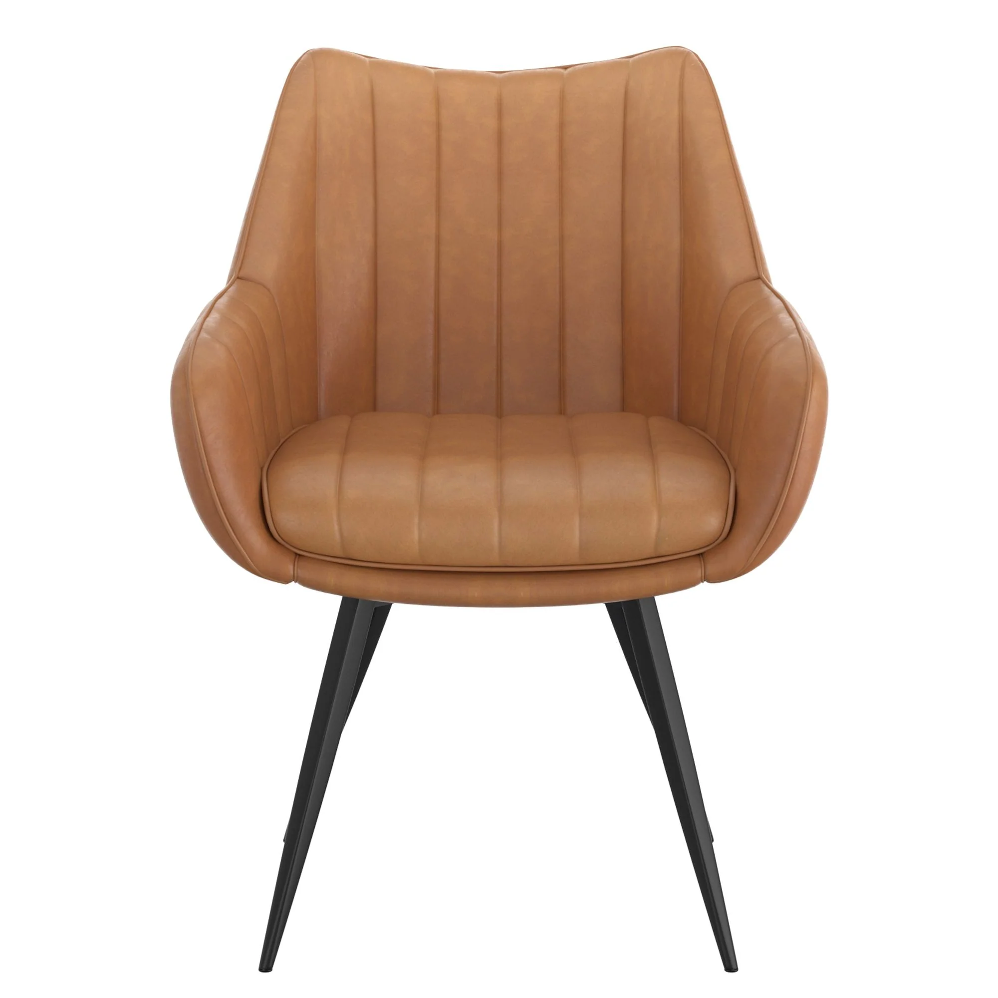 Talon Swivel Dining and Accent Chair, set of 2, in Camel and Black - Image 5