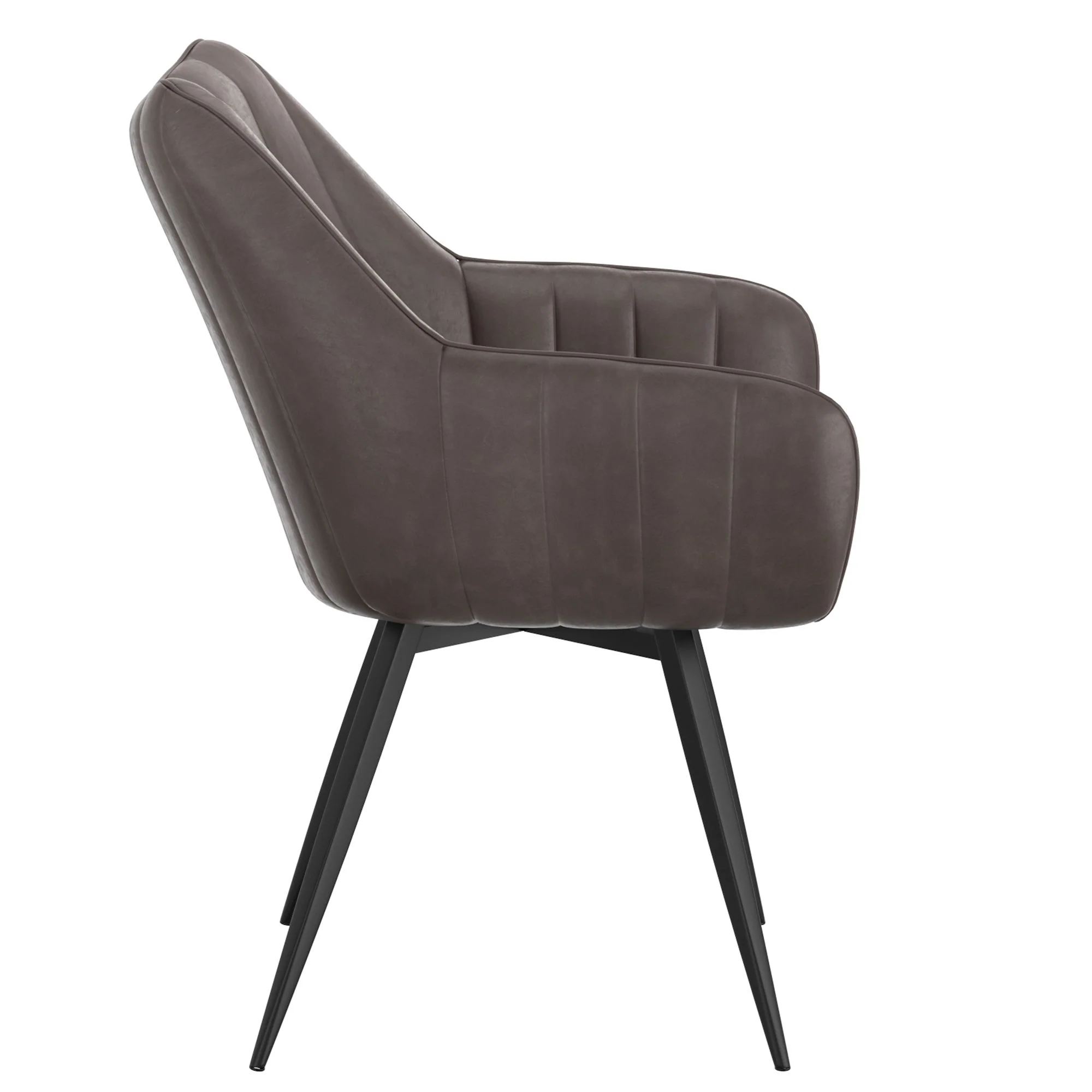 Talon Swivel Dining and Accent Chair, set of 2, in Charcoal and Black - Image 4