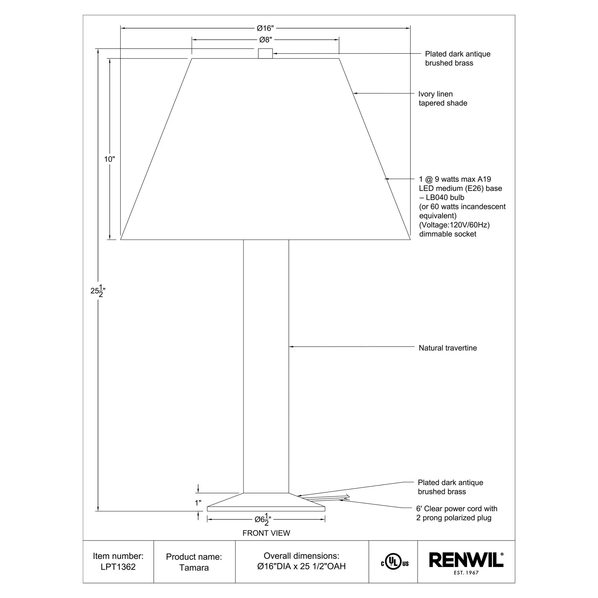 Tamara Table Lamp - Image 5