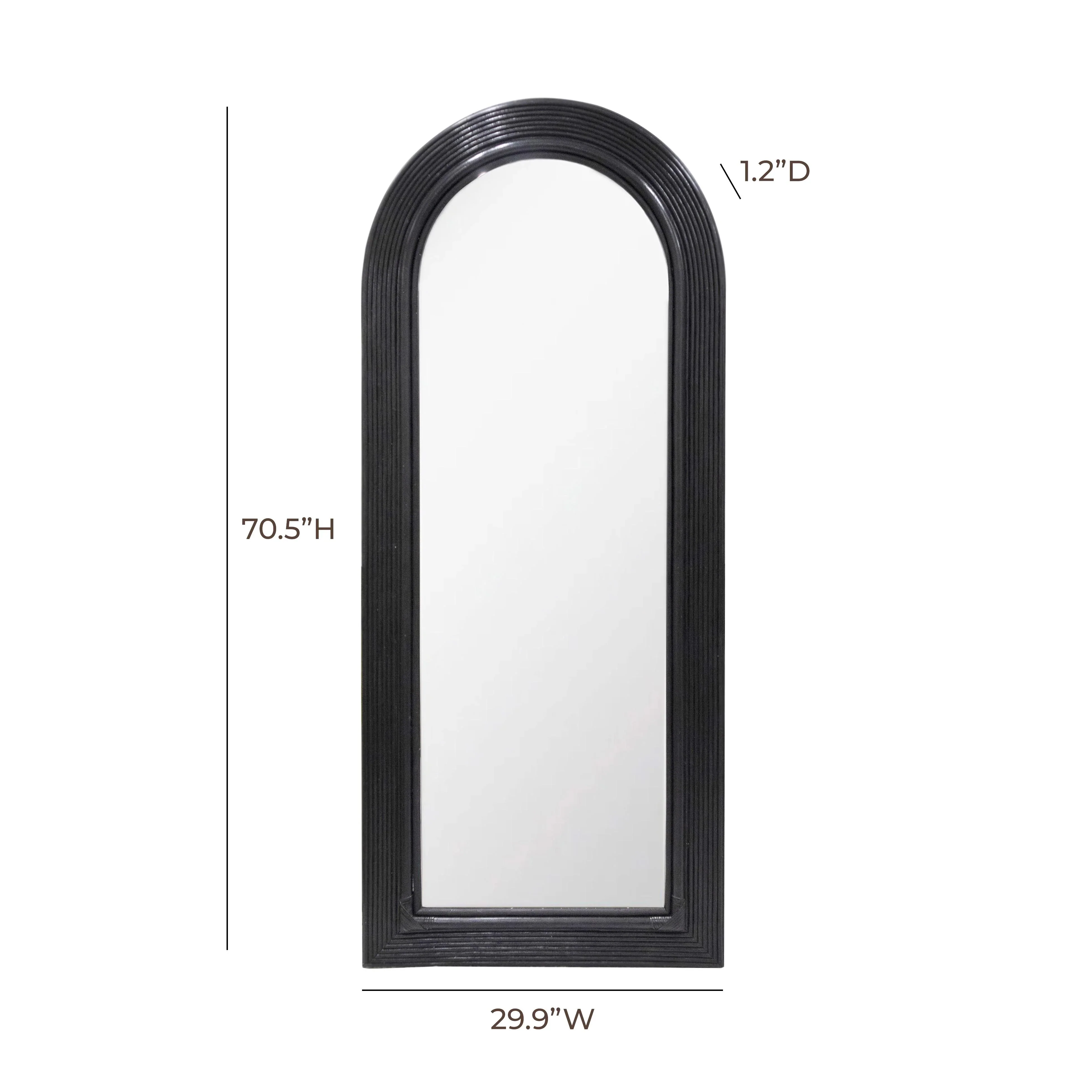 Tanya 70" Rattan Floor Mirror - Image 10