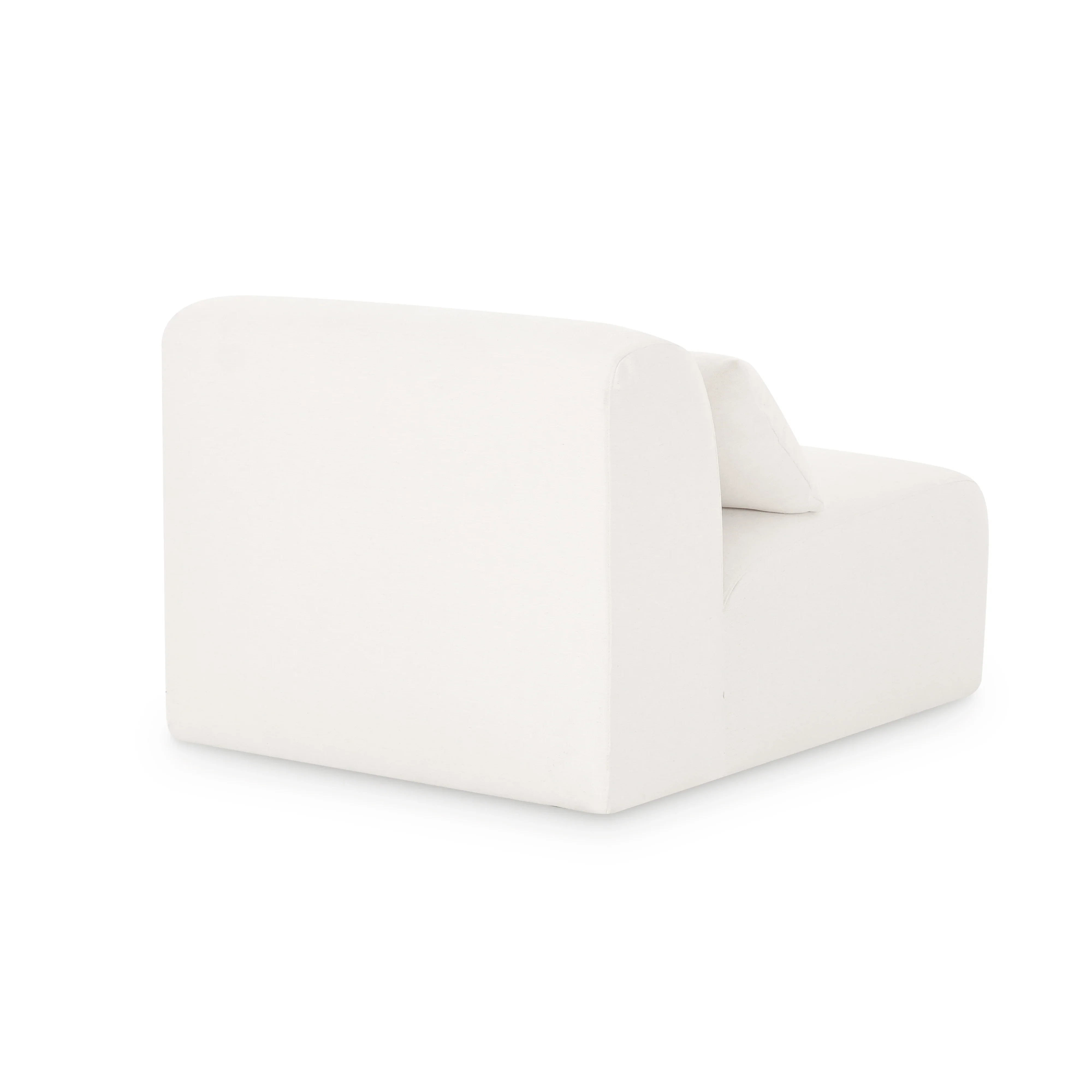 Tarra Cream Performance Chenille Modular Armless Chair - Image 3