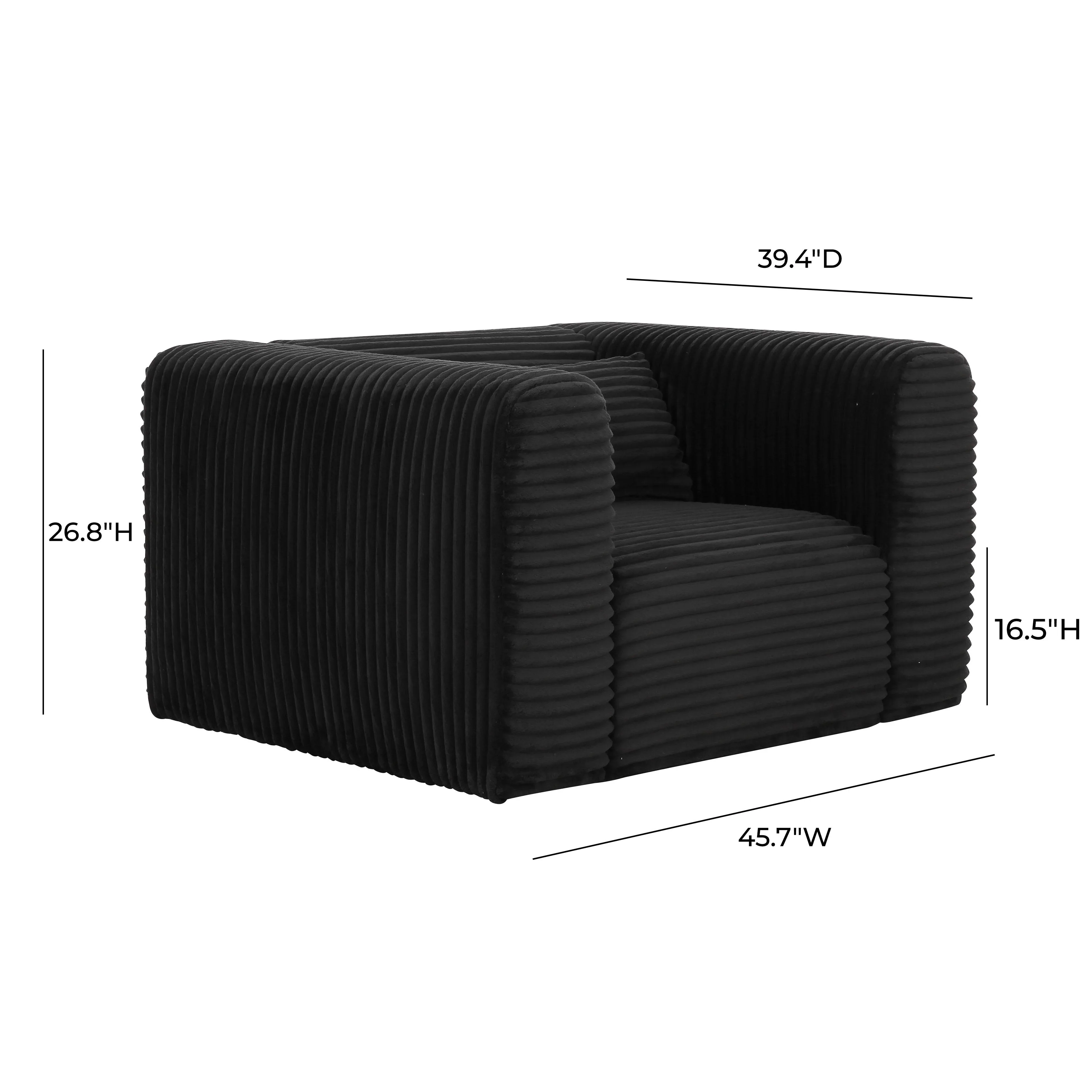 Tarra Fluffy Oversized Performance Corduroy Armchair - Image 11