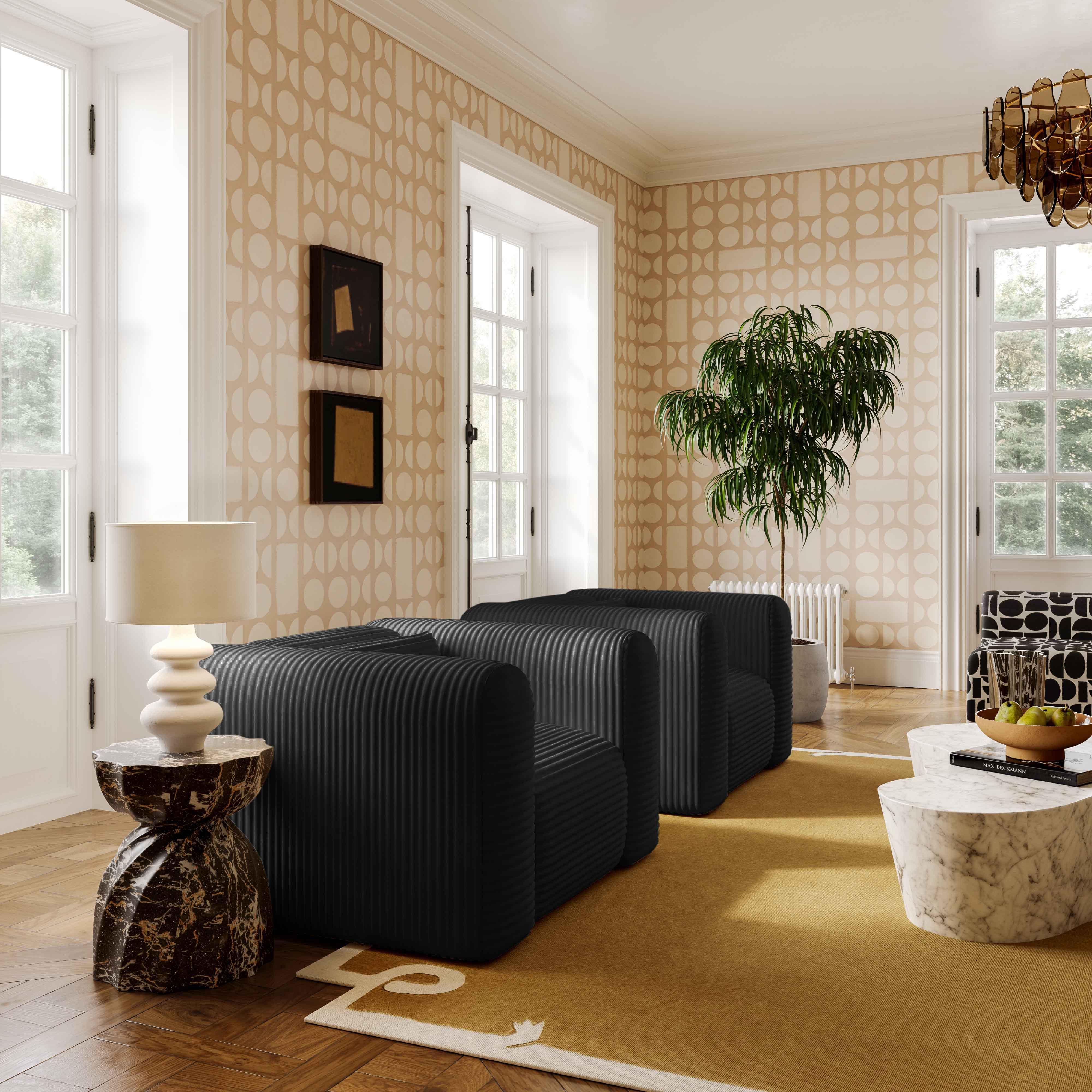 Tarra Fluffy Oversized Performance Corduroy Armchair - Image 7