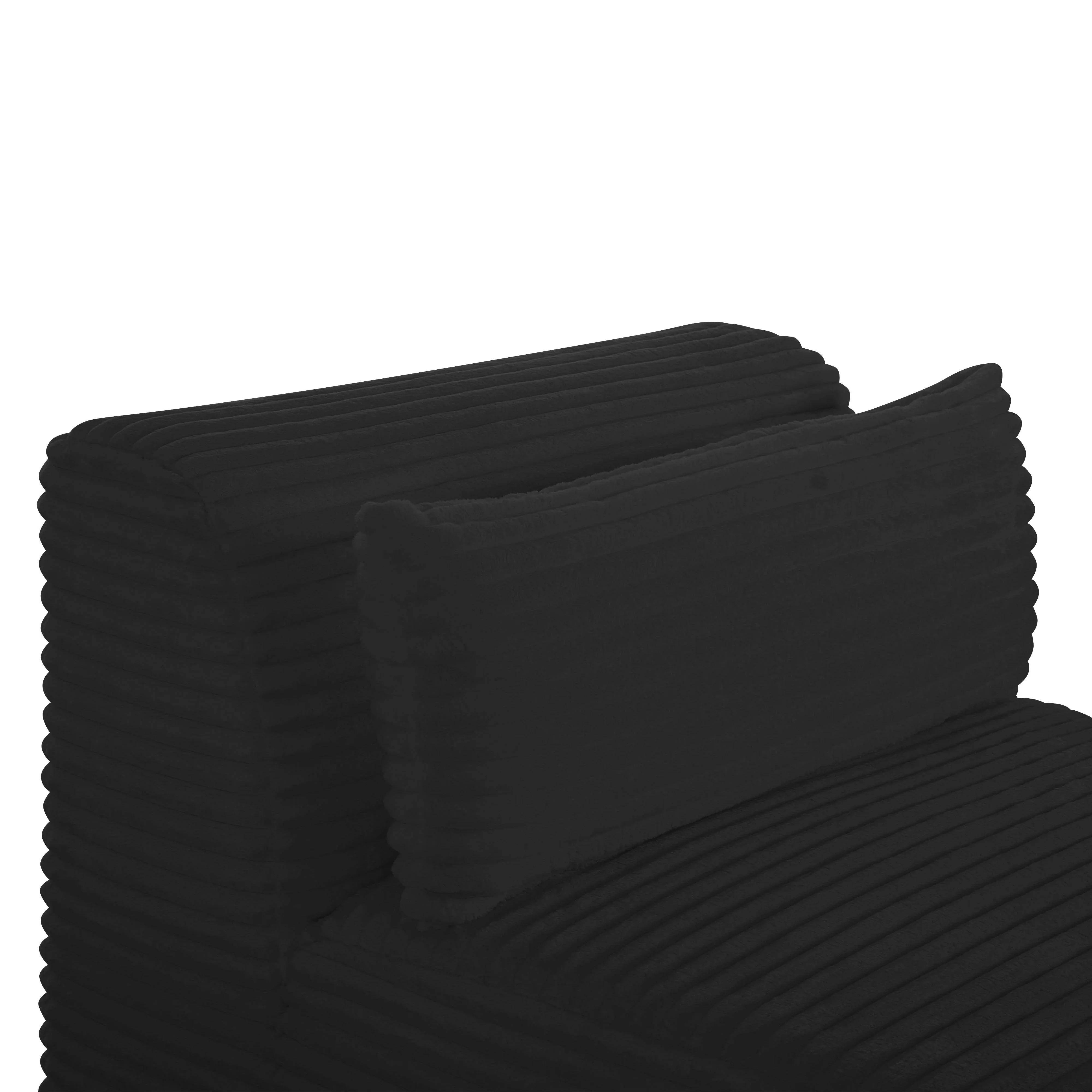Tarra Fluffy Oversized Performance Corduroy Modular Armless Chair - Image 11