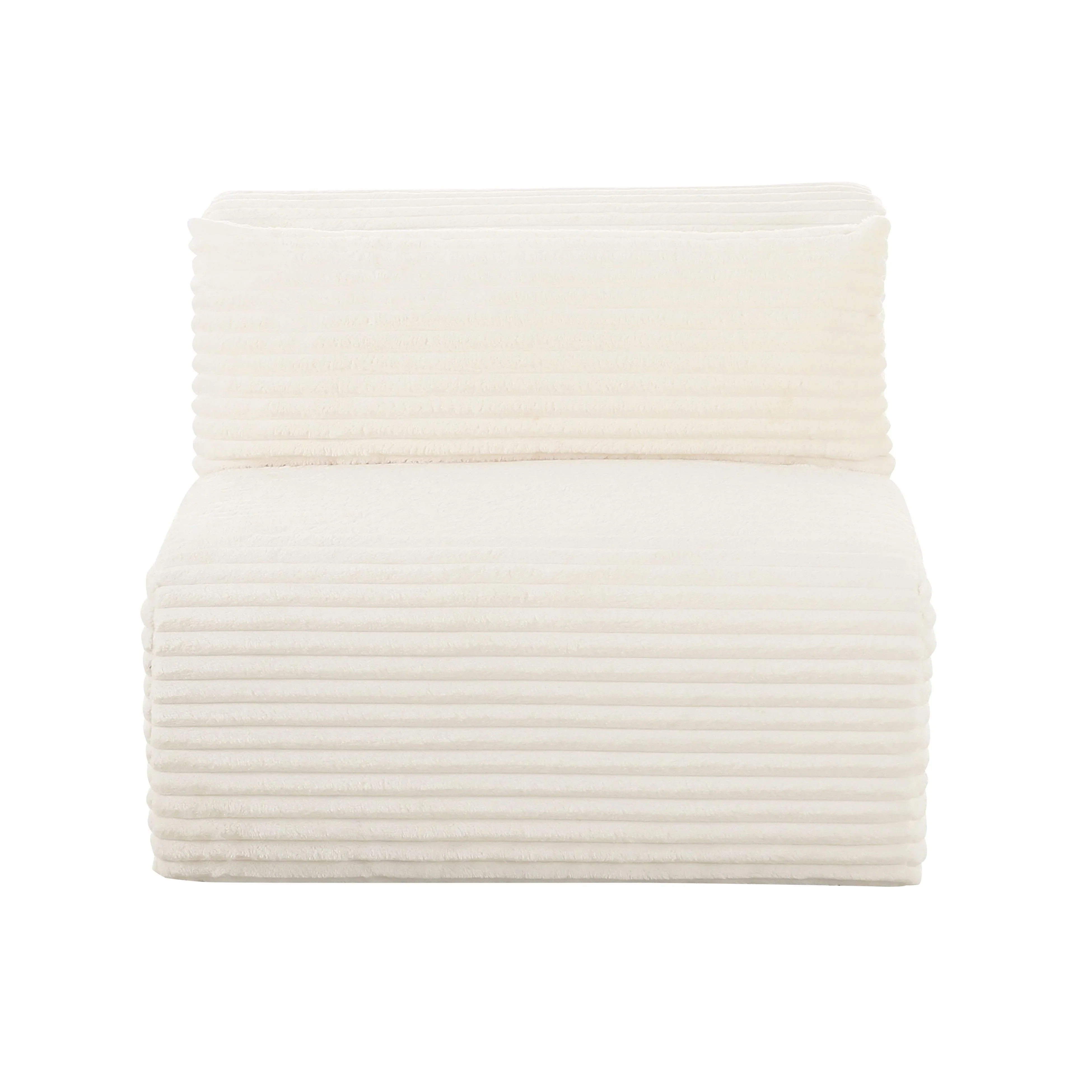 Tarra Fluffy Oversized Performance Corduroy Modular Armless Chair - Image 3