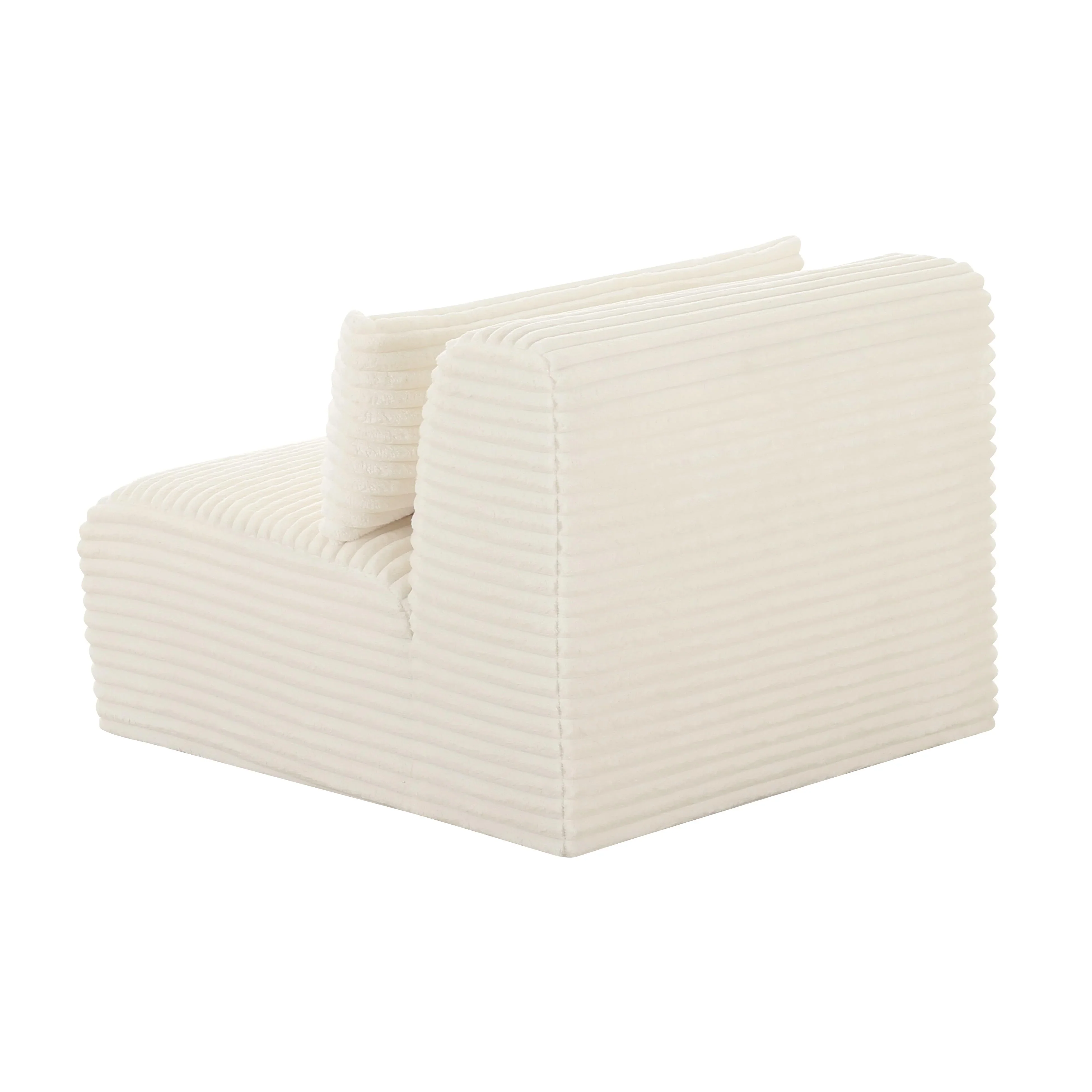 Tarra Fluffy Oversized Performance Corduroy Modular Armless Chair - Image 4