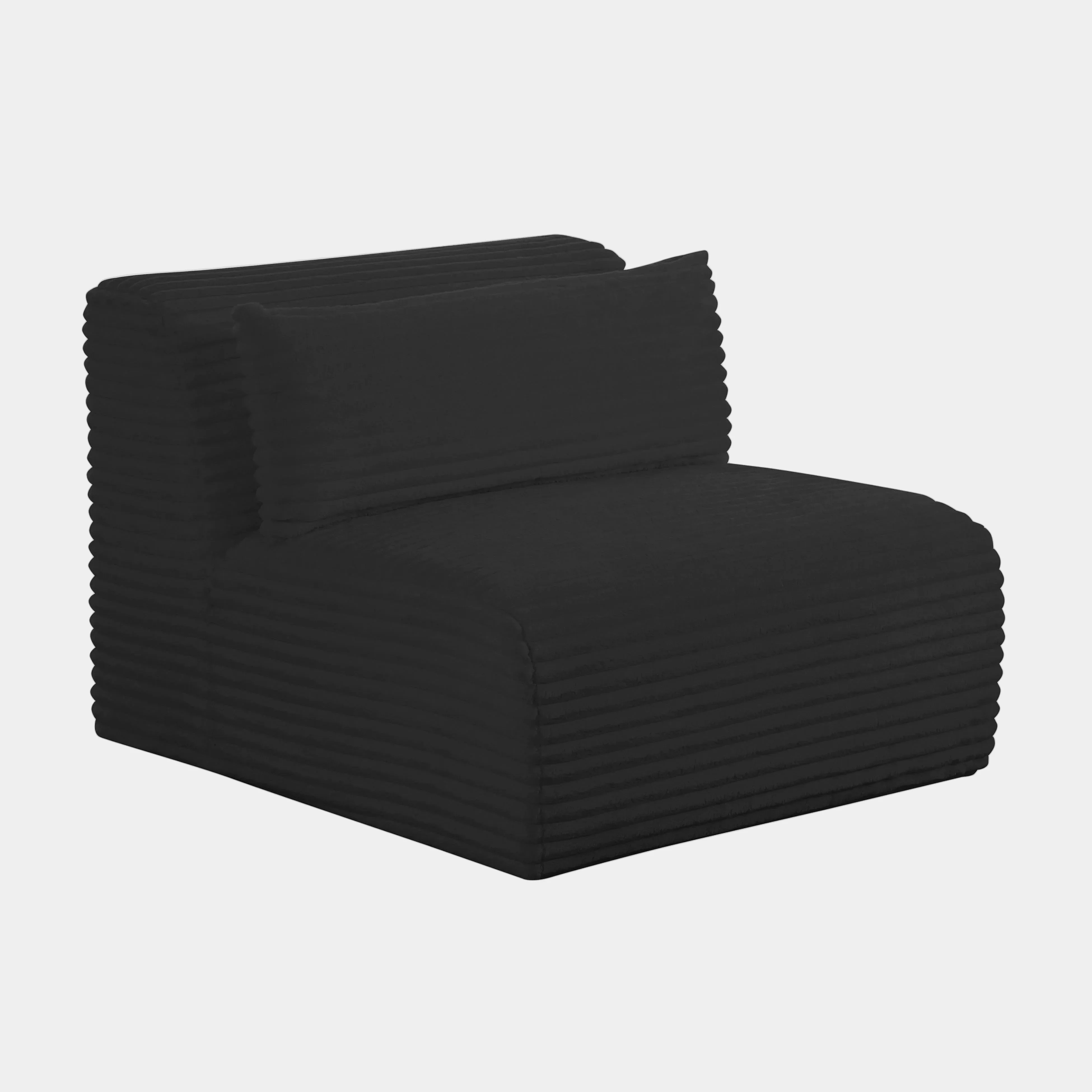 Tarra Fluffy Oversized Performance Corduroy Modular Armless Chair - Image 7