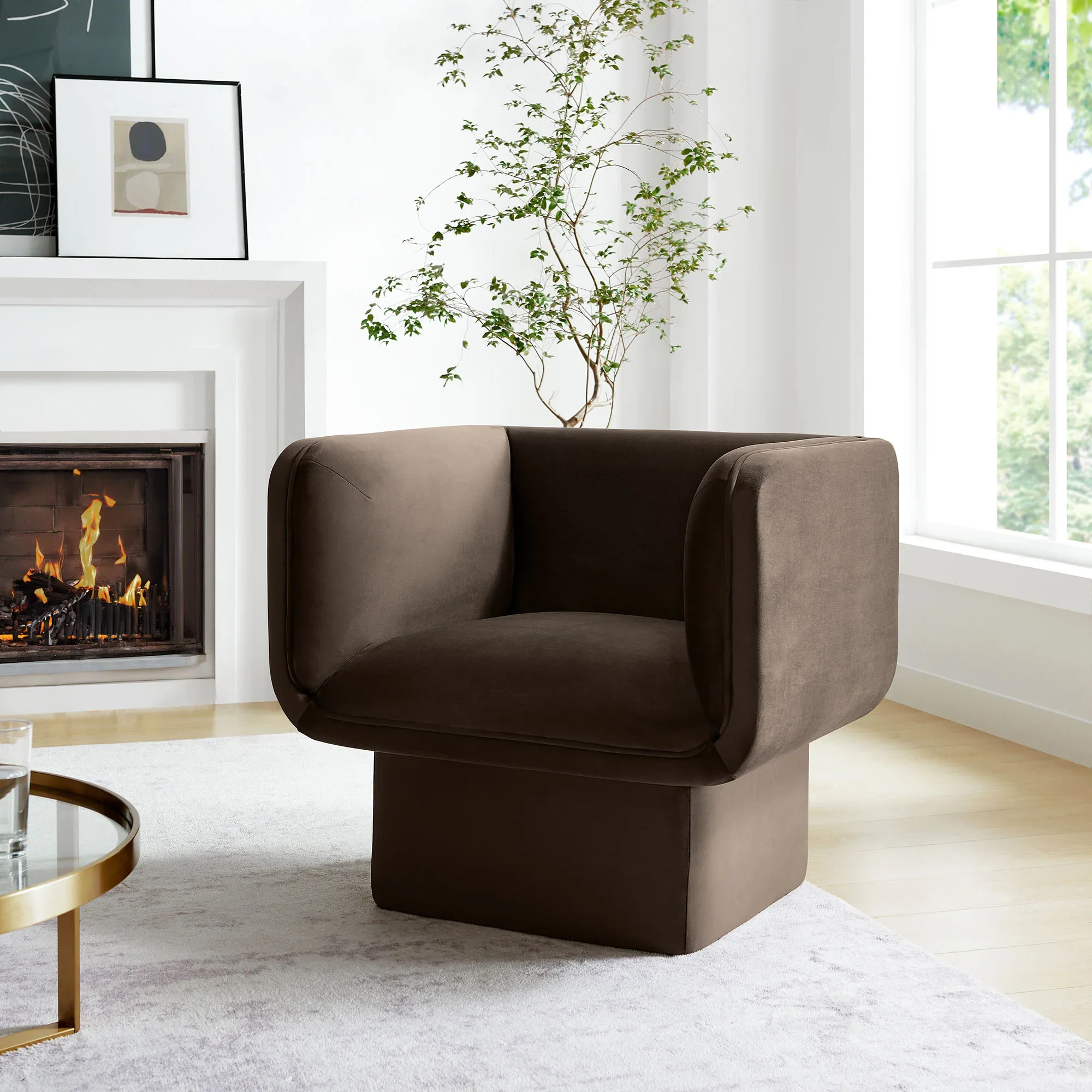 Tate Performance Velvet Accent Chair - Image 20