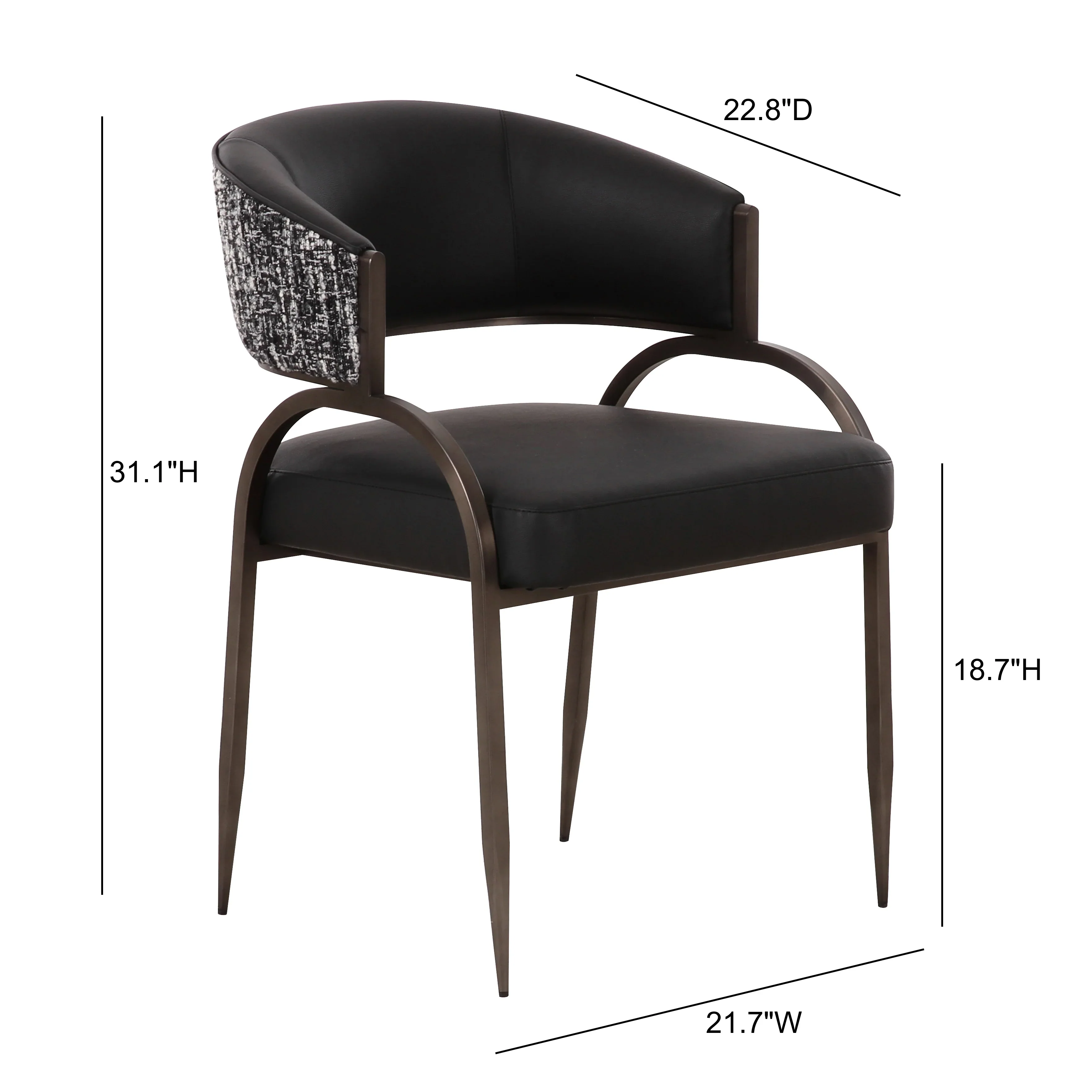 Tatum 2-Tone Performance Vegan Leather Dining Chair - Image 14